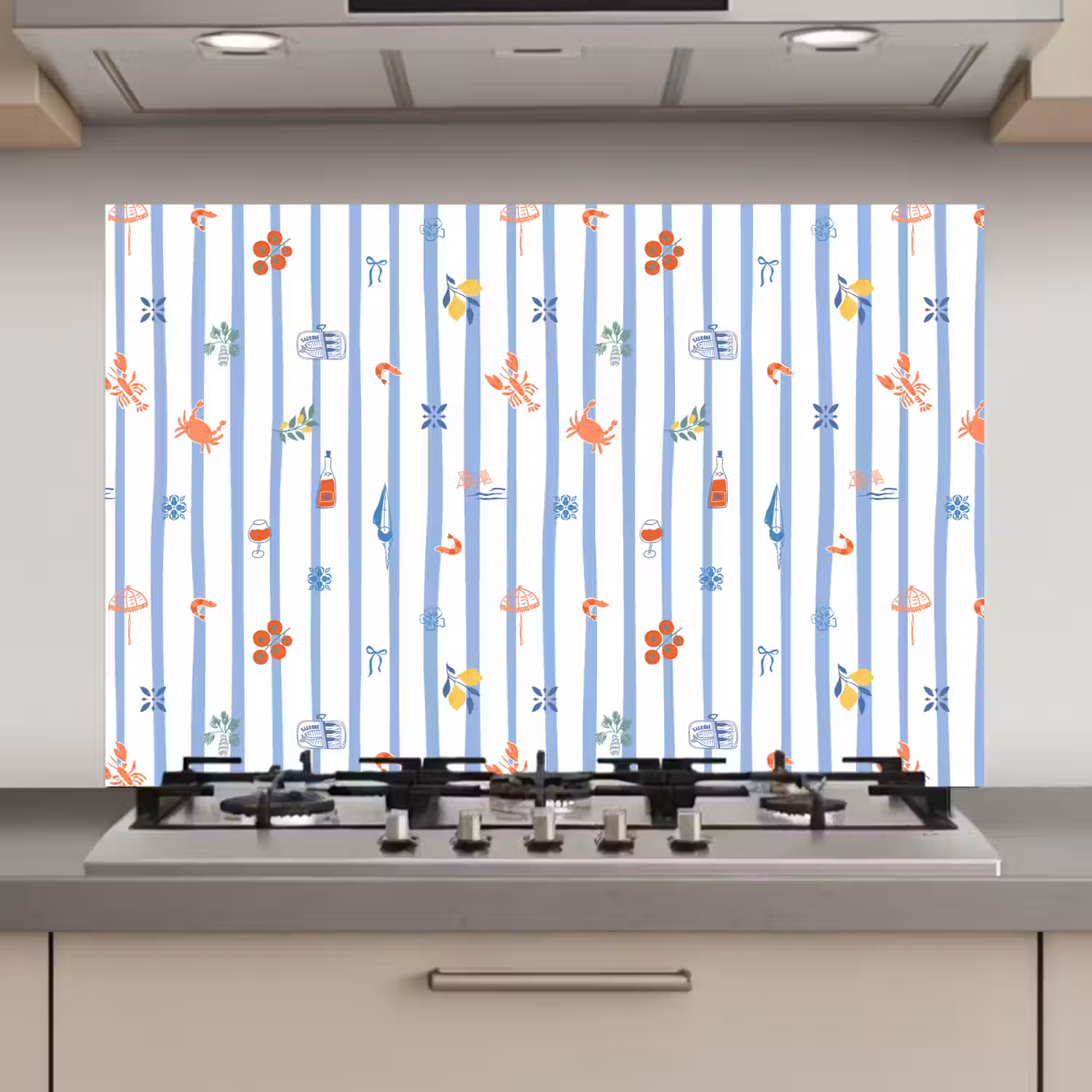 Zee - Sfeer - Strand - Blauw keuken achterwand spatscherm klein 900 -3d_website