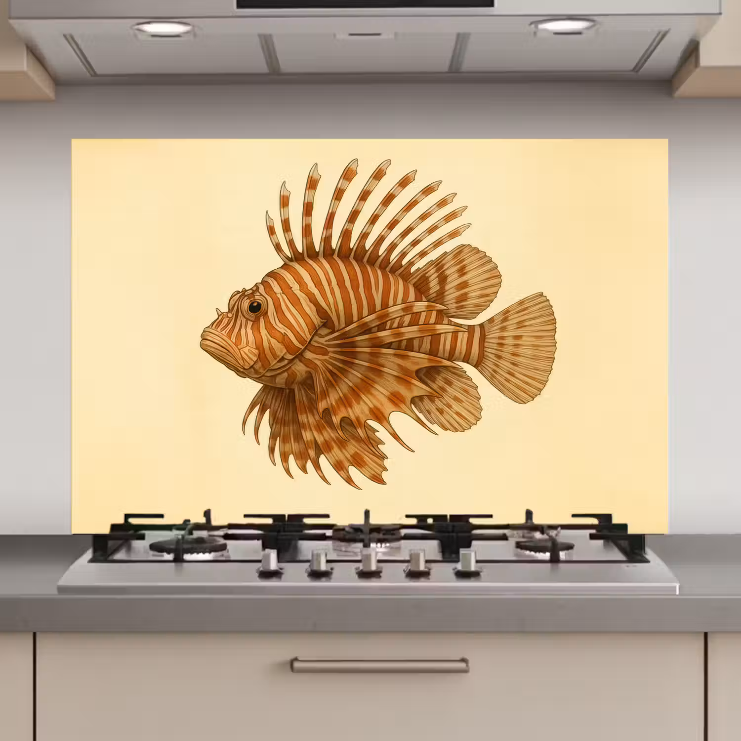 Strepen - Vis - Rond - Stekels keuken achterwand spatscherm klein -3d_website