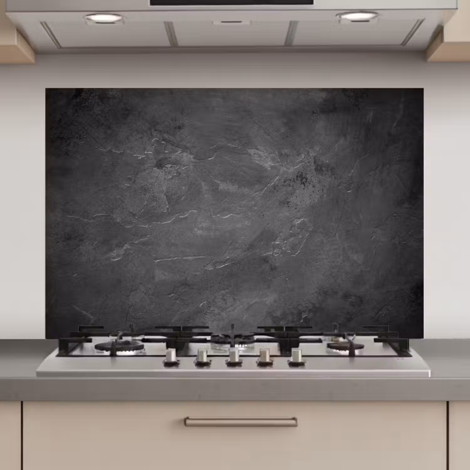 Structuur - Cement - Beton - Grijs - Vintage keuken achterwand spatscherm klein -3d_website