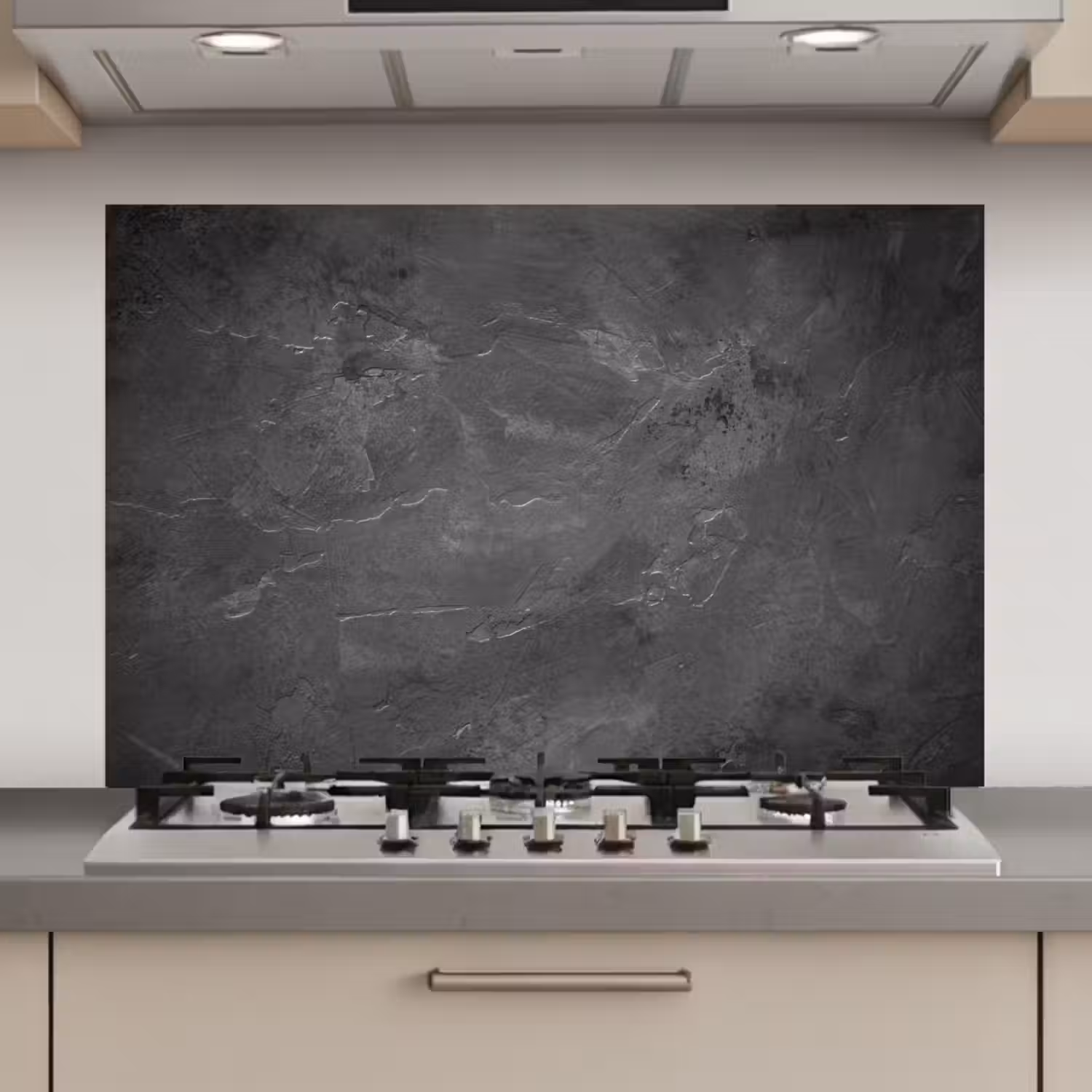 Structuur - Cement - Beton - Grijs - Vintage keuken achterwand spatscherm klein -3d_website