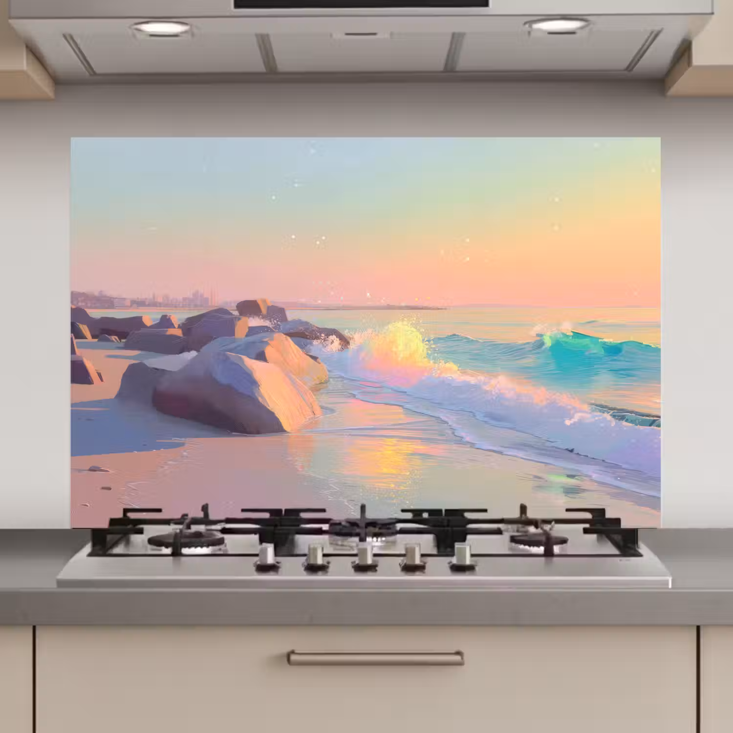 Zomerlicht - Strand - Fonkelende accenten keuken achterwand spatscherm klein -3d_website