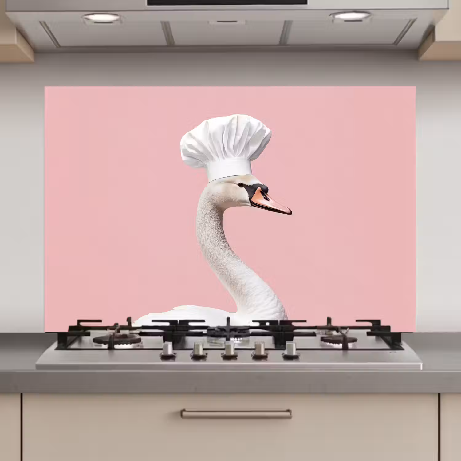 Zwaan - Koksmuts - Mooi - Klassiek keuken achterwand spatscherm klein -3d_website