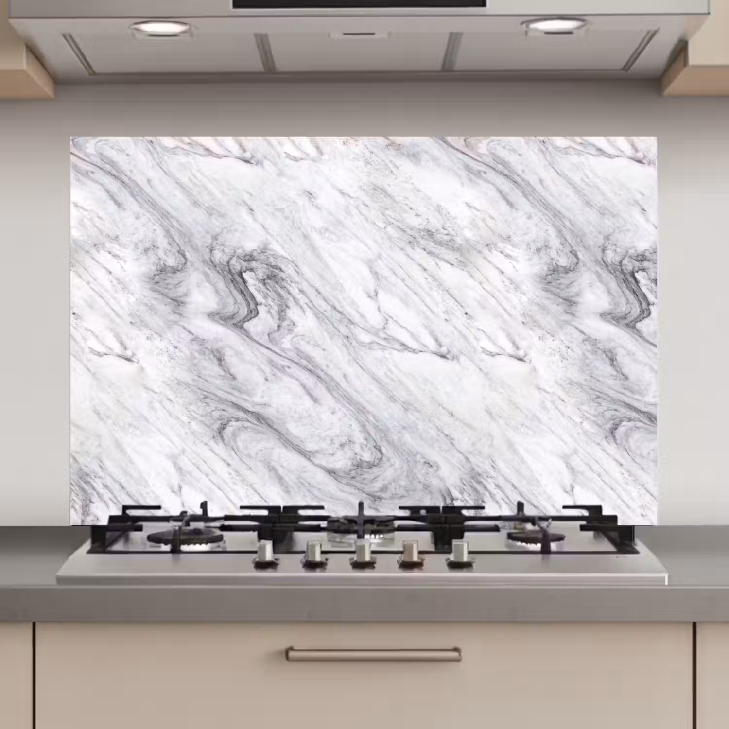 Wervelende - Grijsstructuur - Marmer - Wit keuken achterwand spatscherm klein 900 -3d_website