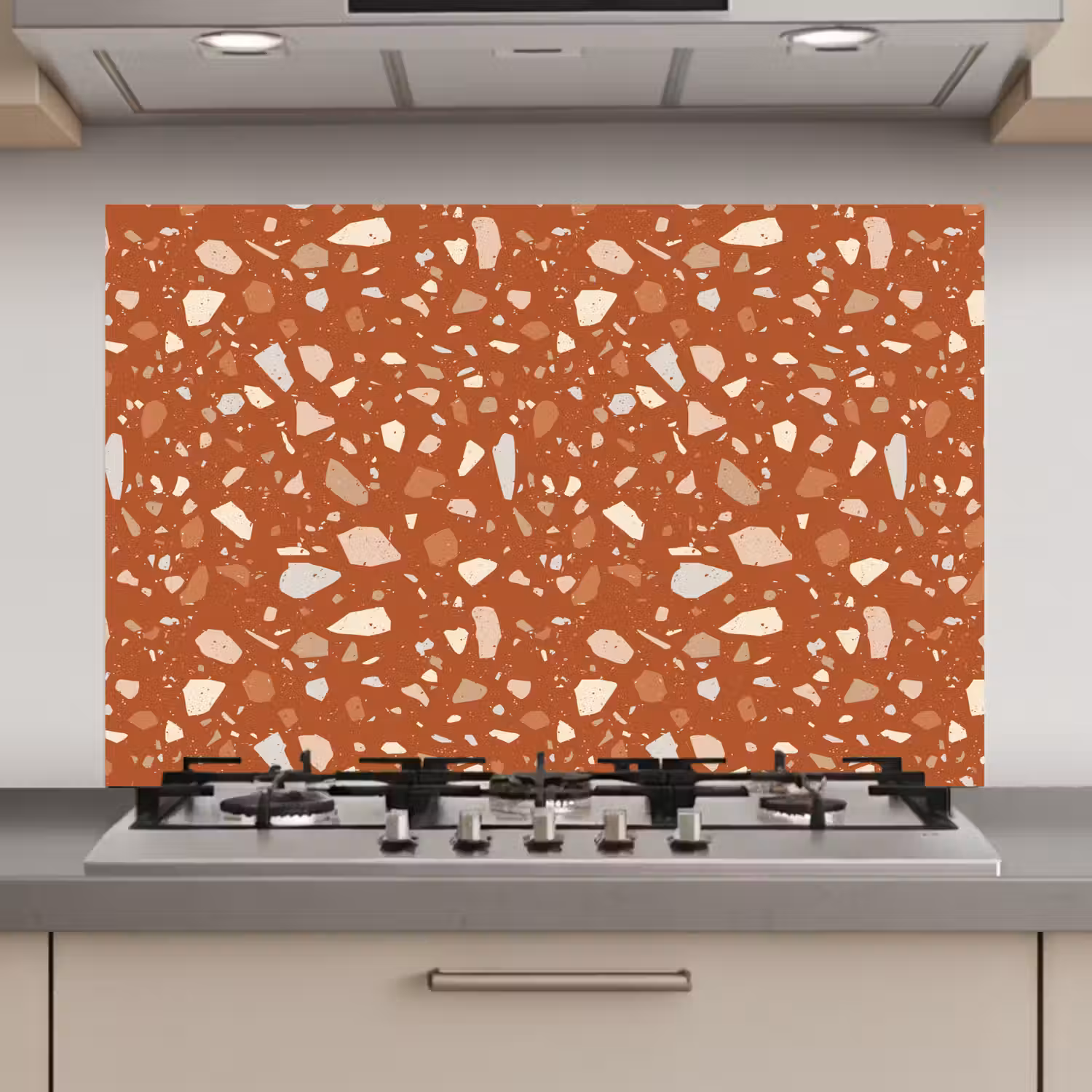 Terrazzo - Patroon - Klei keuken achterwand spatscherm klein 900 -3d_website