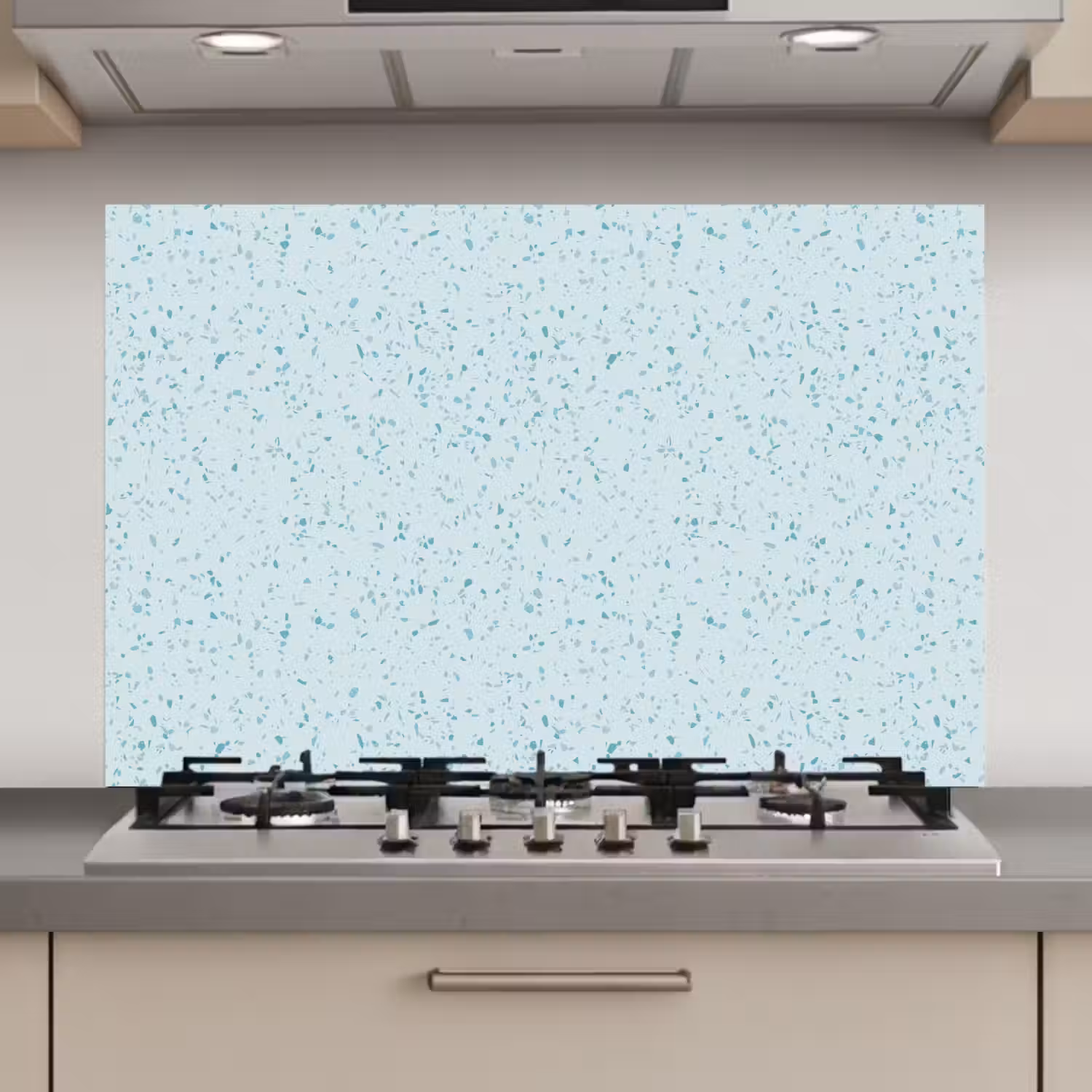 Terrazzo - Patroon - Kleurrijk - Baby Blauw keuken achterwand spatscherm klein 900 -3d_website