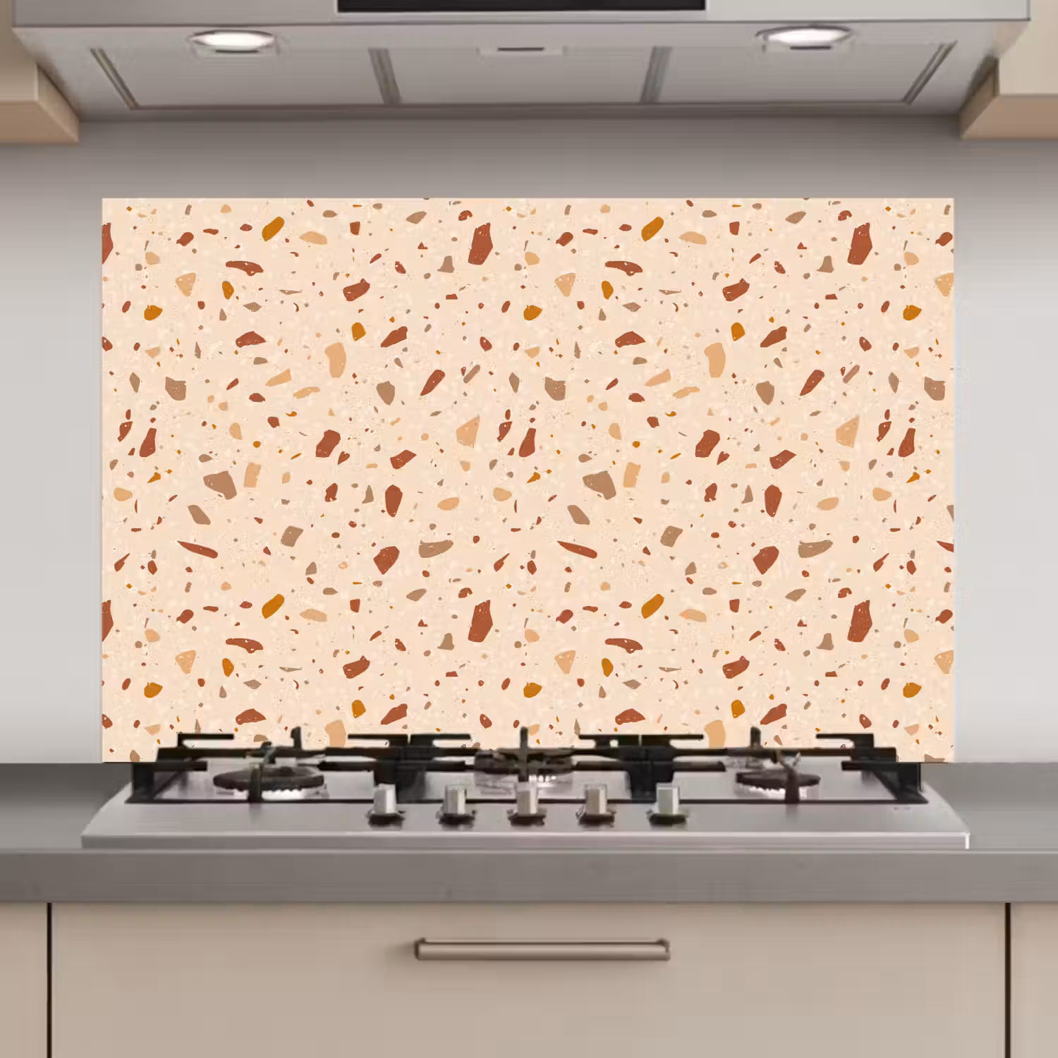 Terrazzo - Patroon - Kleurrijk - Steen keuken achterwand spatscherm klein 900 -3d_website