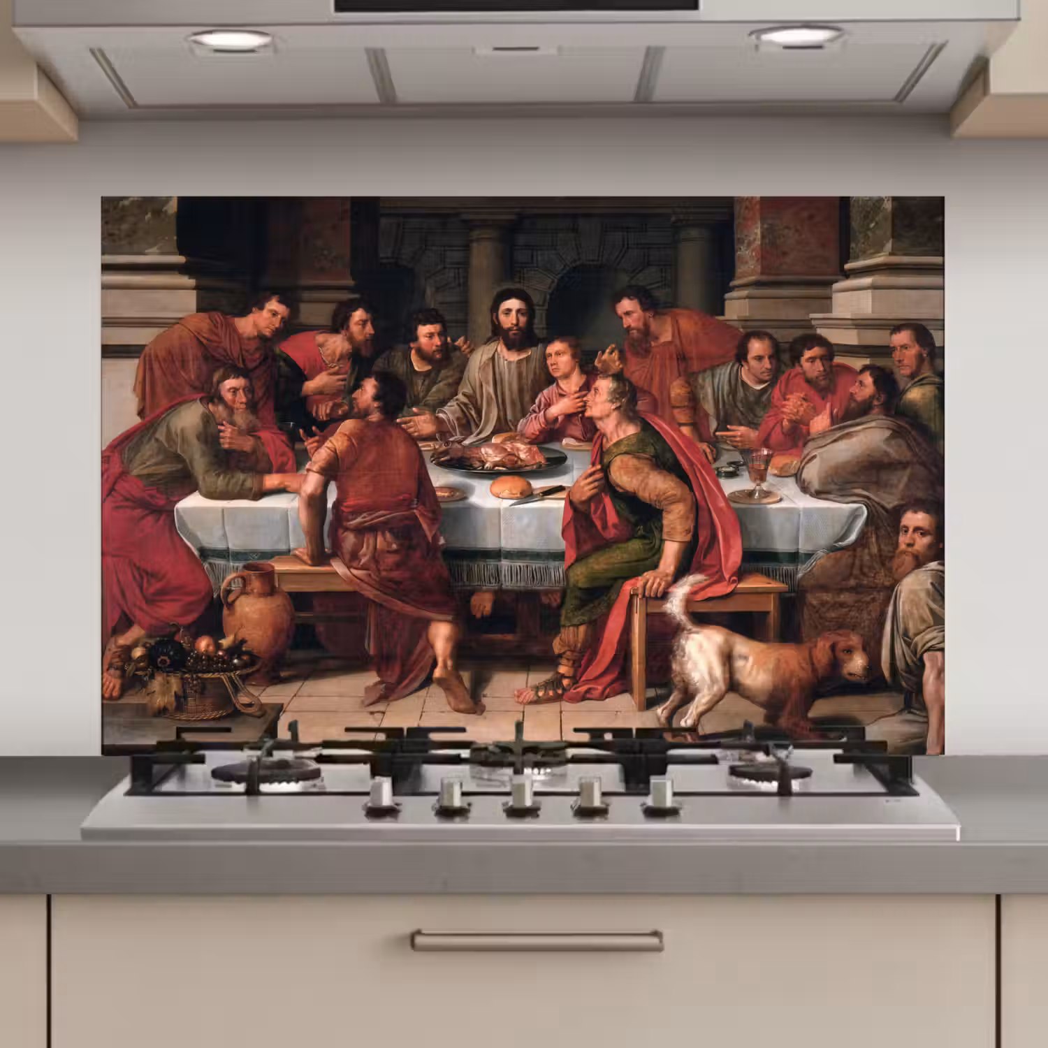 Het laatste avondmaal - Schilderij van Willem Key keuken achterwand spatscherm klein -3d_website