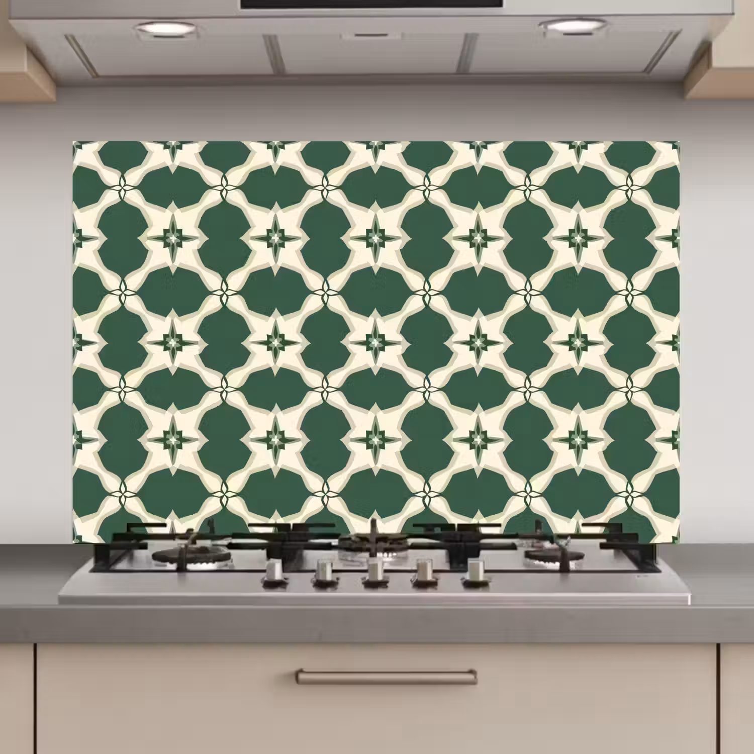 Tegel - Klassiek - Groen keuken achterwand spatscherm klein 900 -3d_website