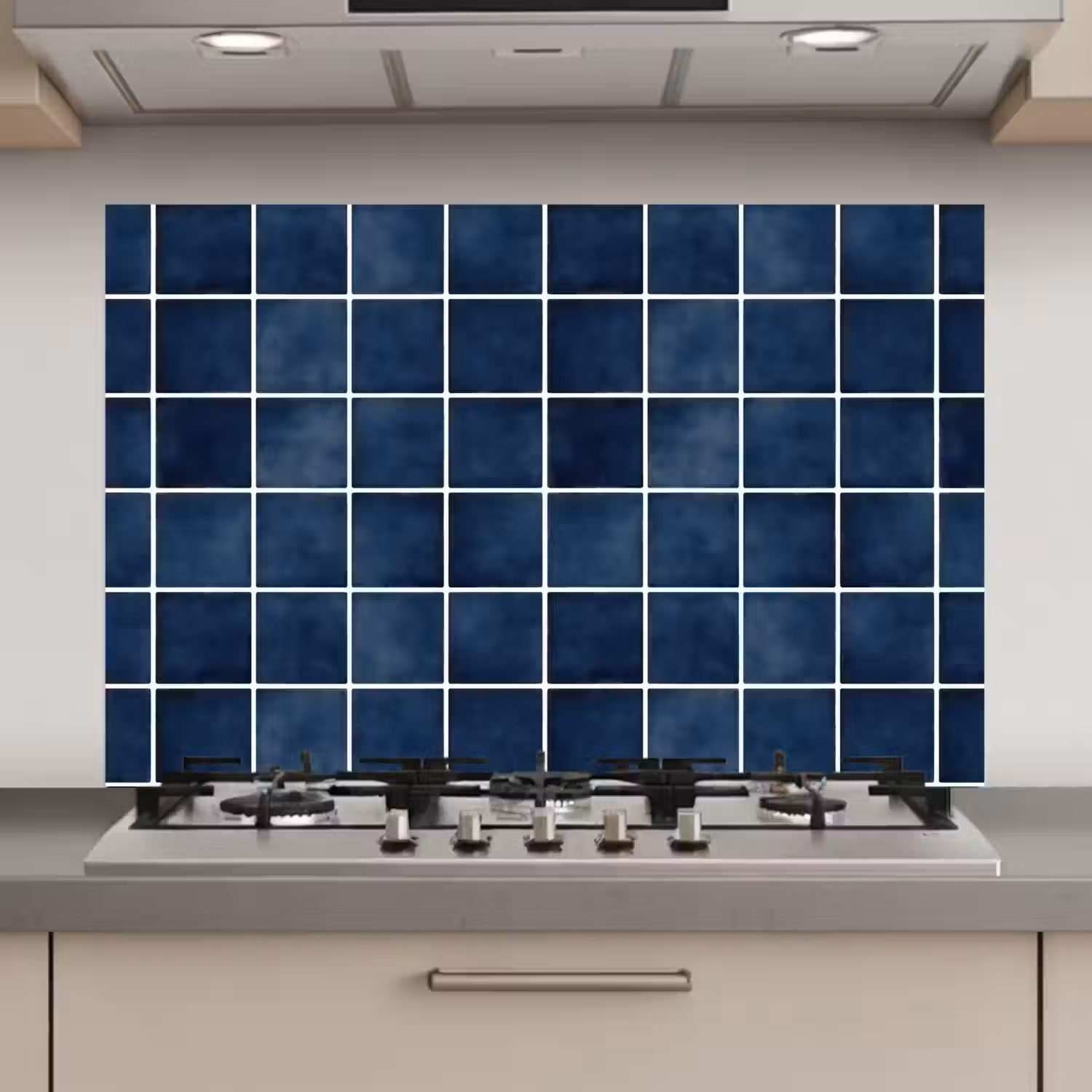 Tegel - Modern - Blauw keuken achterwand spatscherm klein 900 -3d_website
