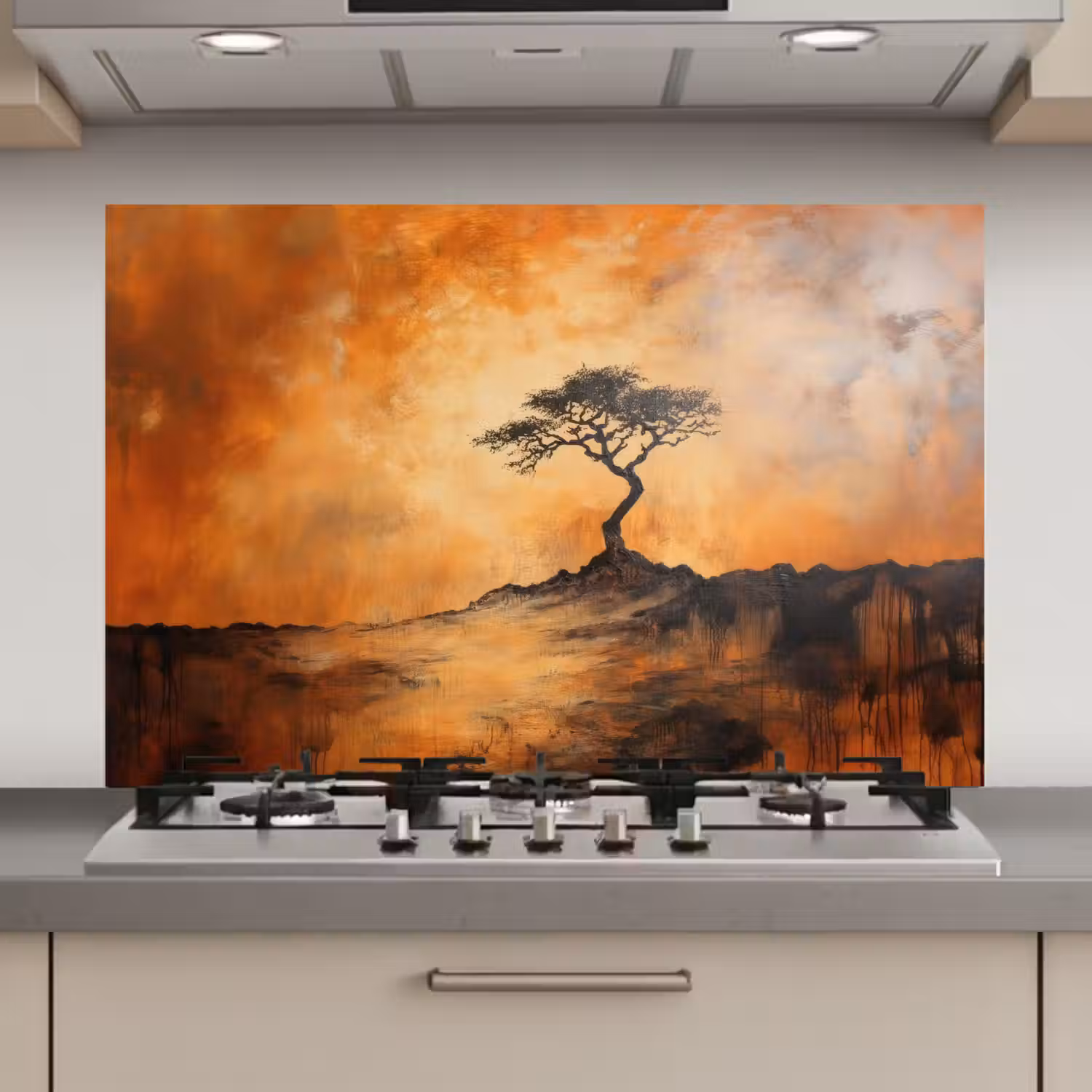 Boom - Landschap - Oranje keuken achterwand spatscherm klein -3d_website