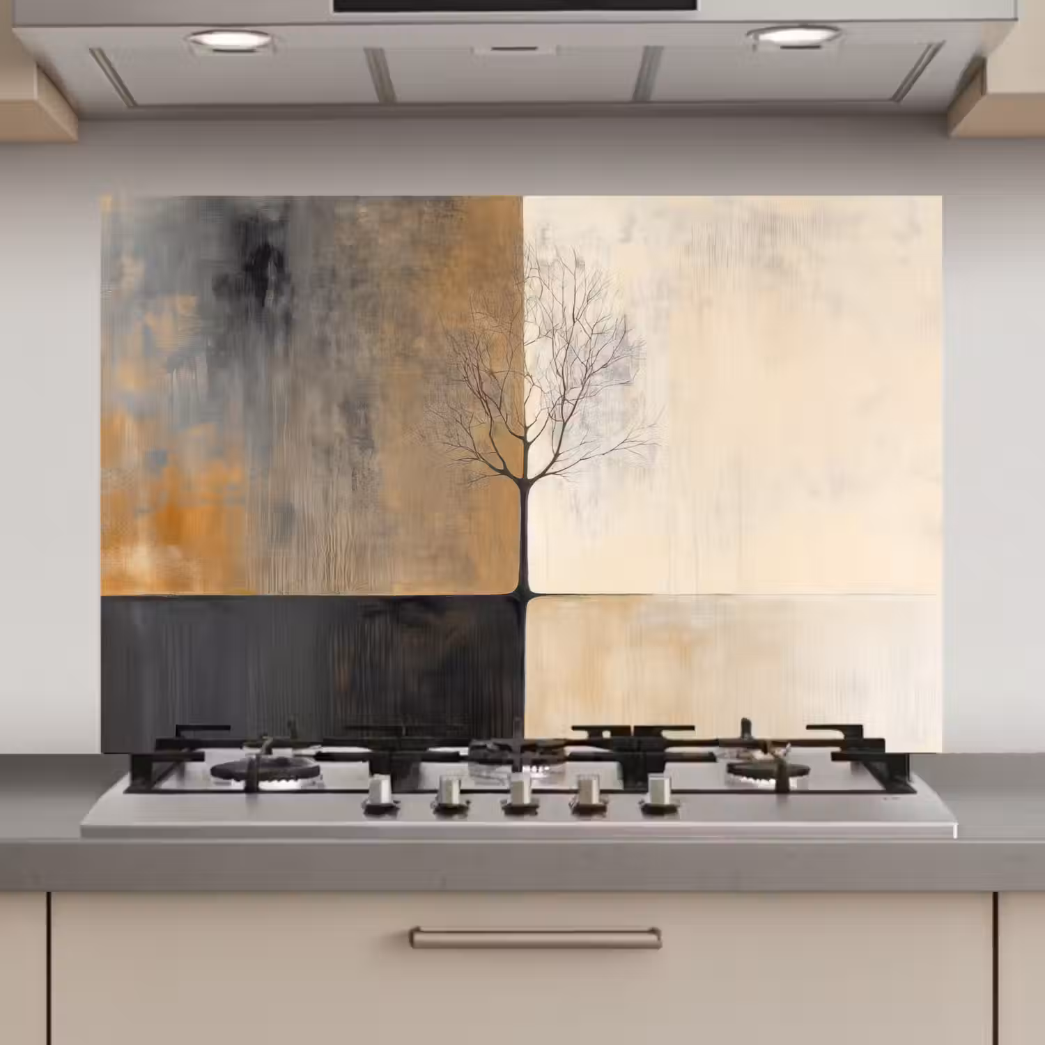 Boom - Vlakken - Takken - Kleurverloop keuken achterwand spatscherm klein -3d_website