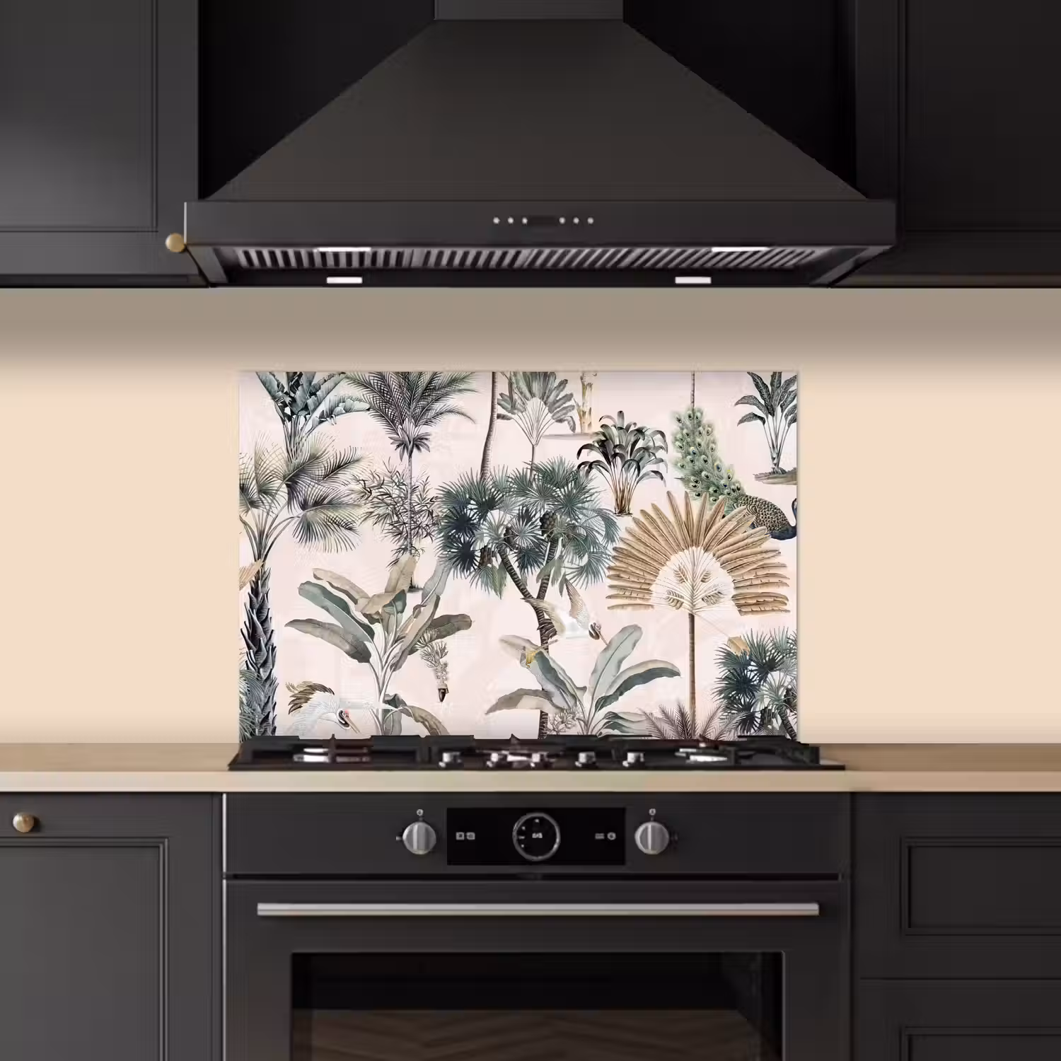 Tropisch - Bomen - Bladeren - Jungle keuken achterwand spatscherm klein -sfeer1