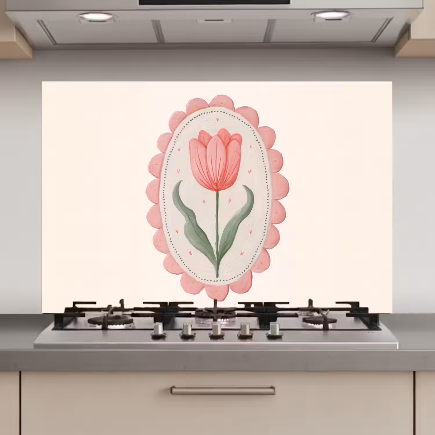 Tulp - Lijst - Ovaal - Illustratie keuken achterwand spatscherm klein -3d_website