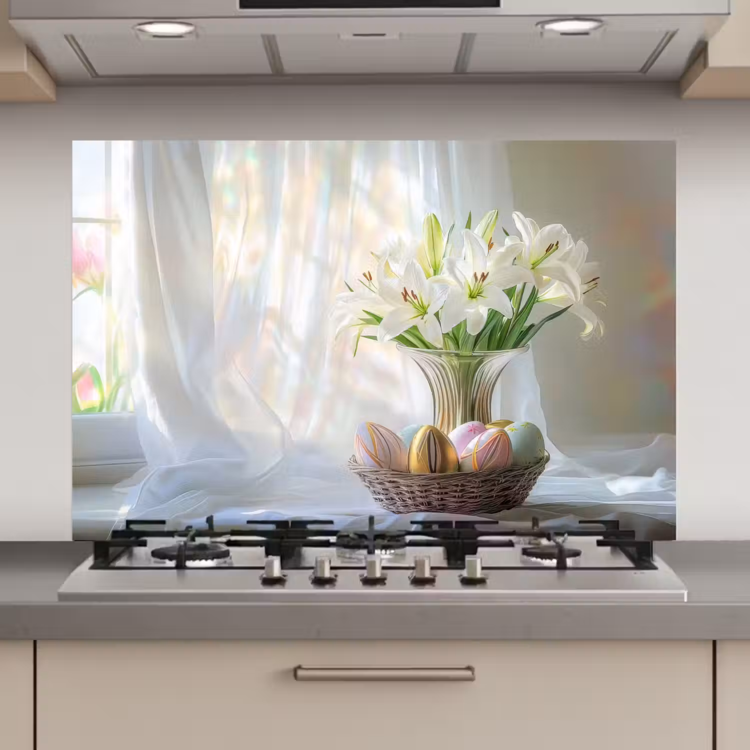 Vaas - Eieren - Bloemen keuken achterwand spatscherm klein -3d_website