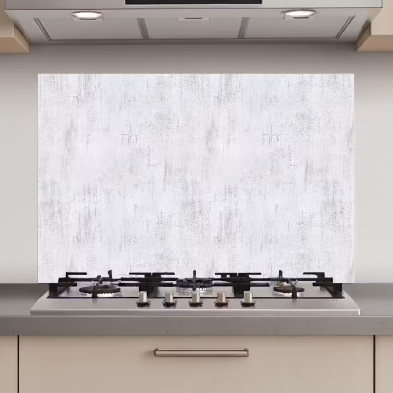 Muur - Geverfd - Wit - Onafgewerkt keuken achterwand spatscherm klein 900 -3d_website