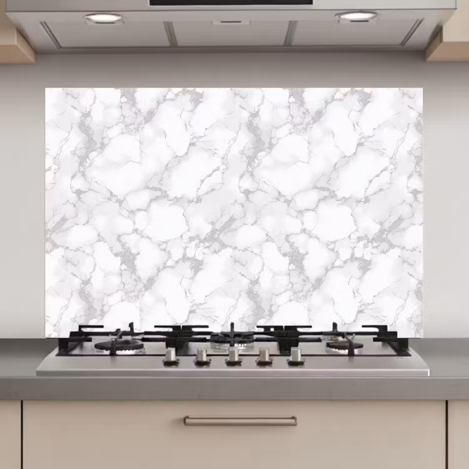 Wit - Marmer - Grijs keuken achterwand spatscherm klein 900 -3d_website