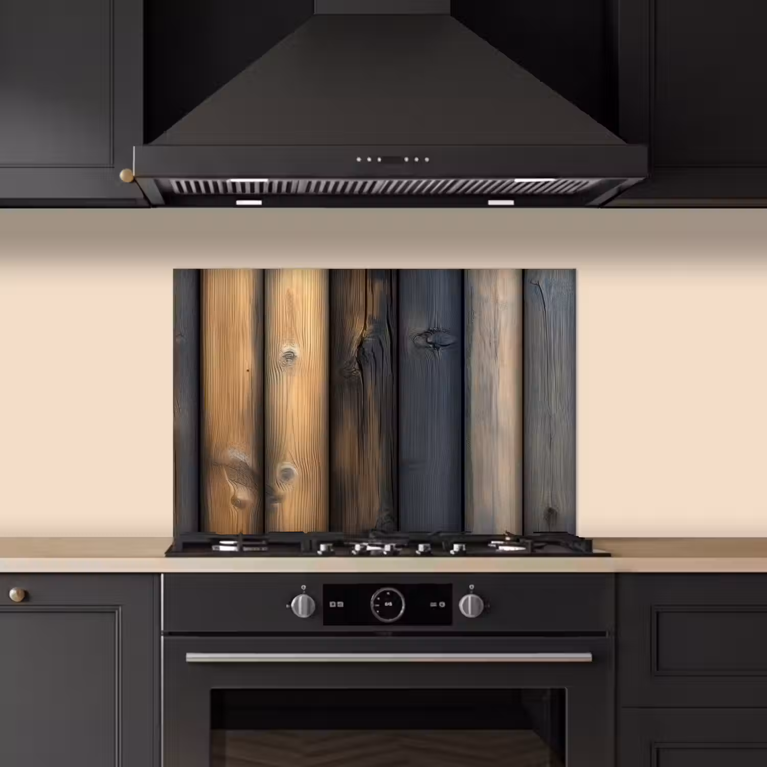 Hout - Planken - Gemengd keuken achterwand spatscherm klein -sfeer1