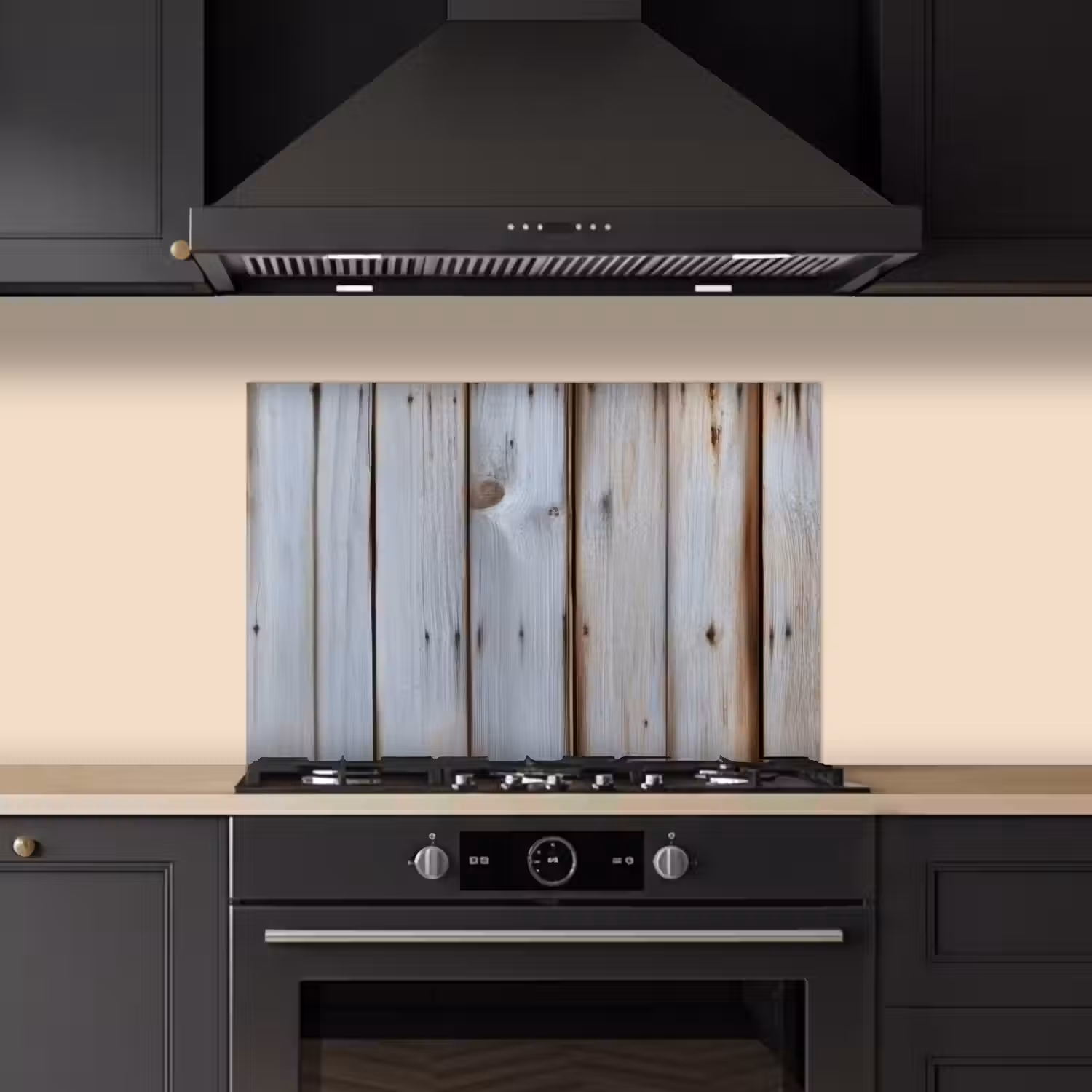Hout - Planken - Verweerd keuken achterwand spatscherm klein -sfeer1