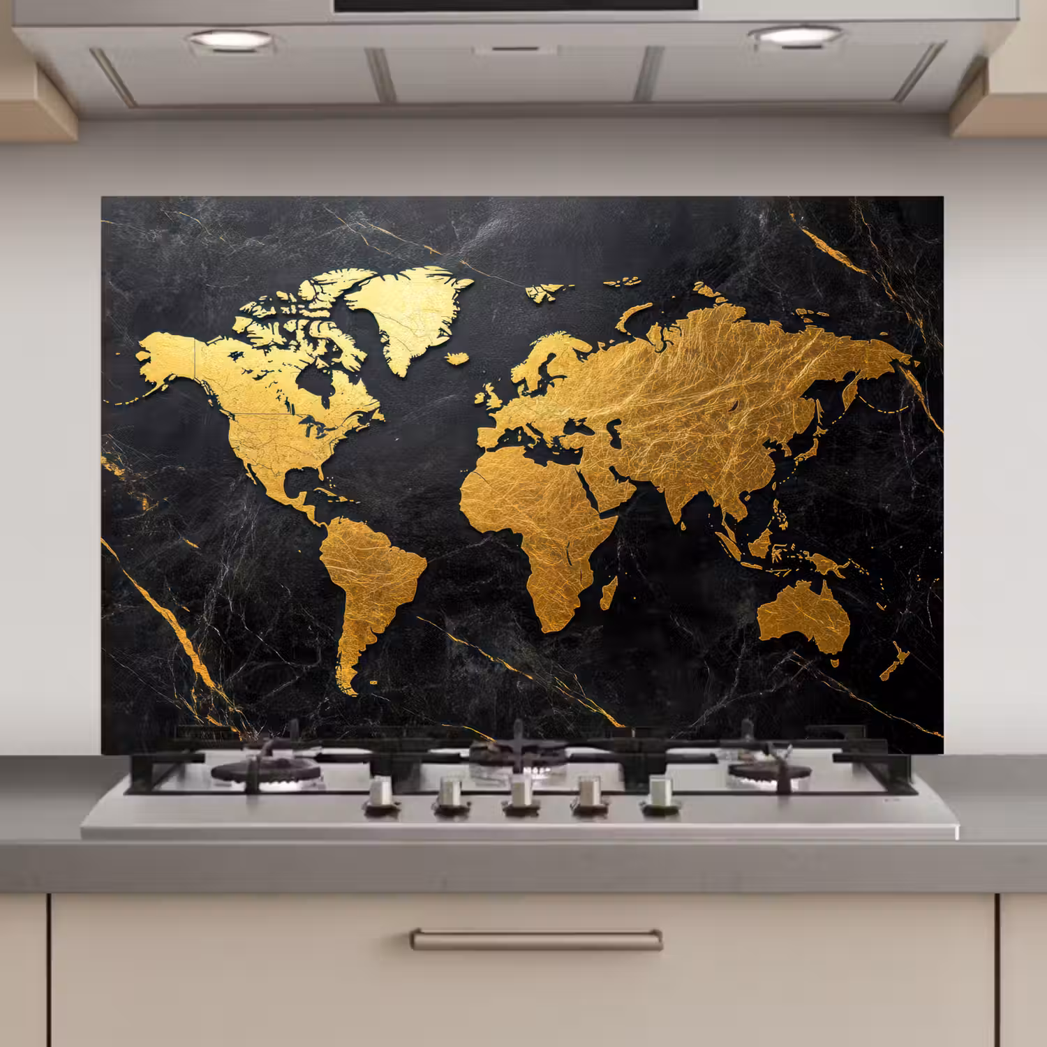 Wereldkaart - Goud - Marmer keuken achterwand spatscherm klein -3d_website