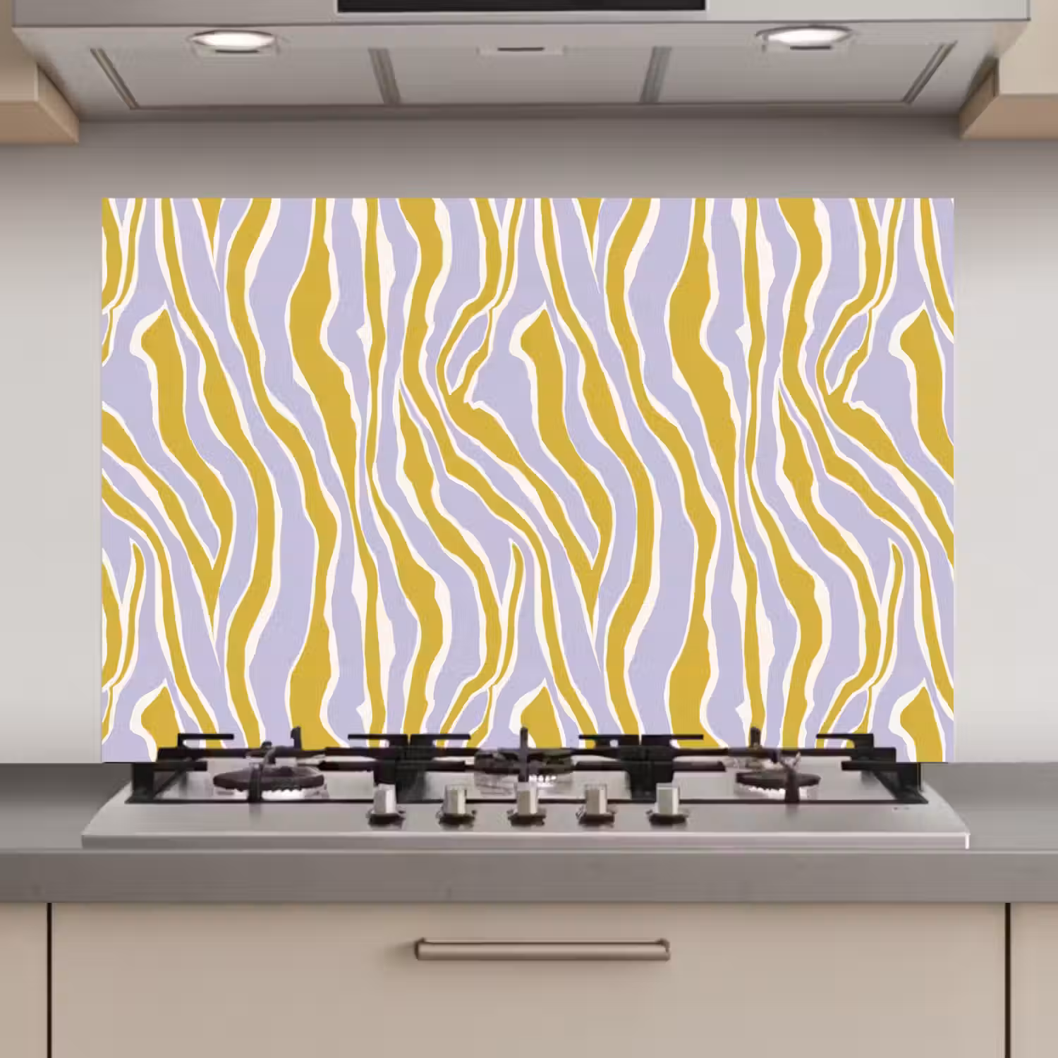 Zebra - Modern - Meerkleurig keuken achterwand spatscherm klein 900 -3d_website