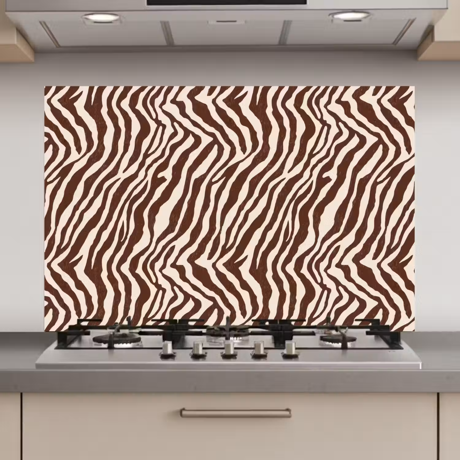 Zebra - Patroon - Zwart - Wit keuken achterwand spatscherm klein 900 -3d_website