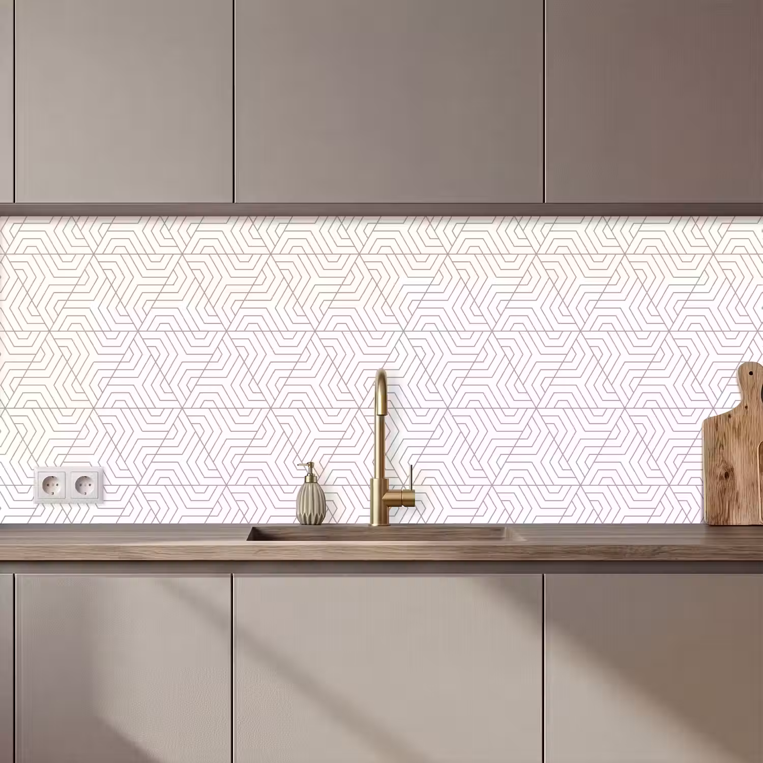 Abstract - Patronen - Design - Driehoek keuken achterwand 2 middel 871 zz_3dshopping