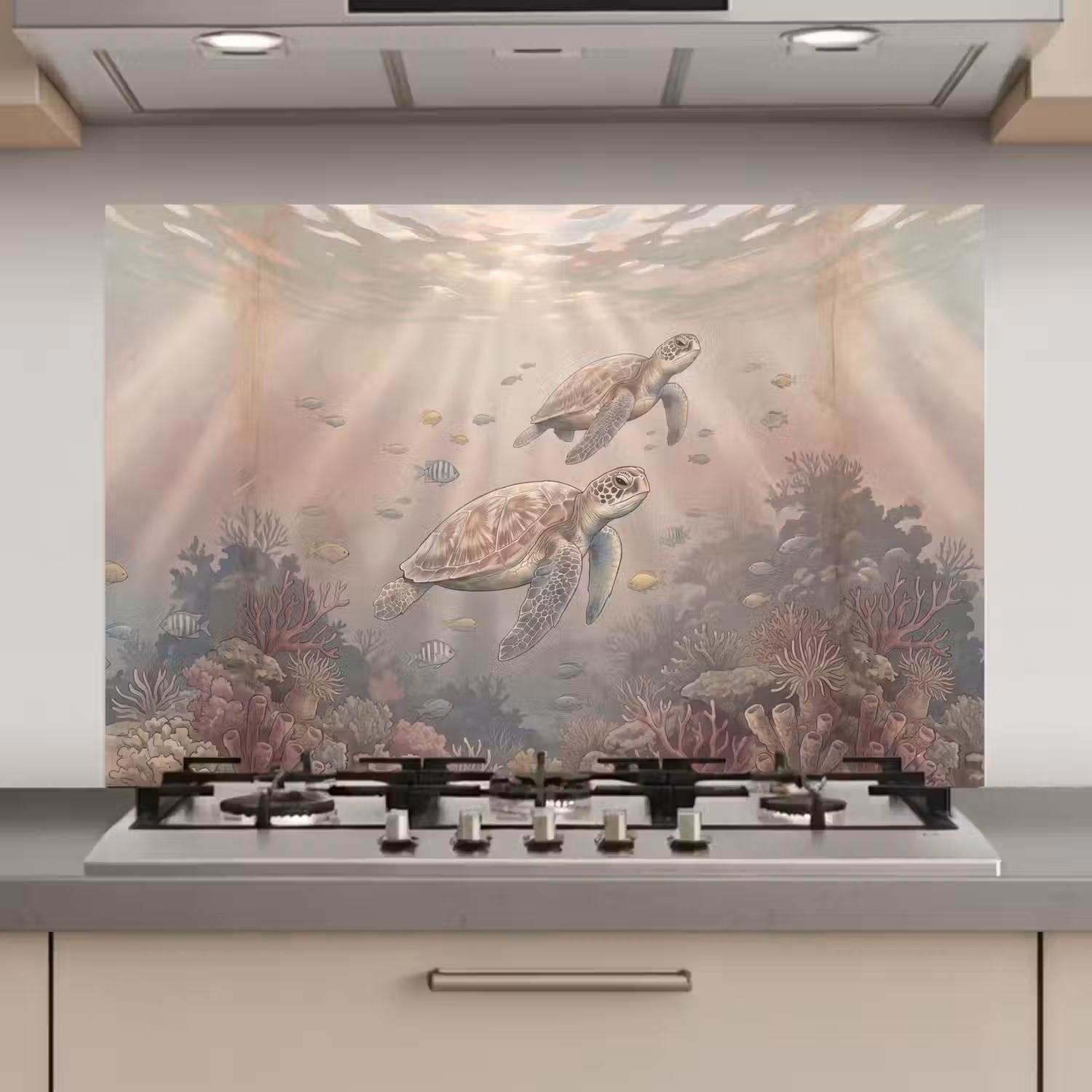 Dier - Onderwater - Oceaan - Illustratie - Zeeleven keuken achterwand spatscherm klein -3d_website