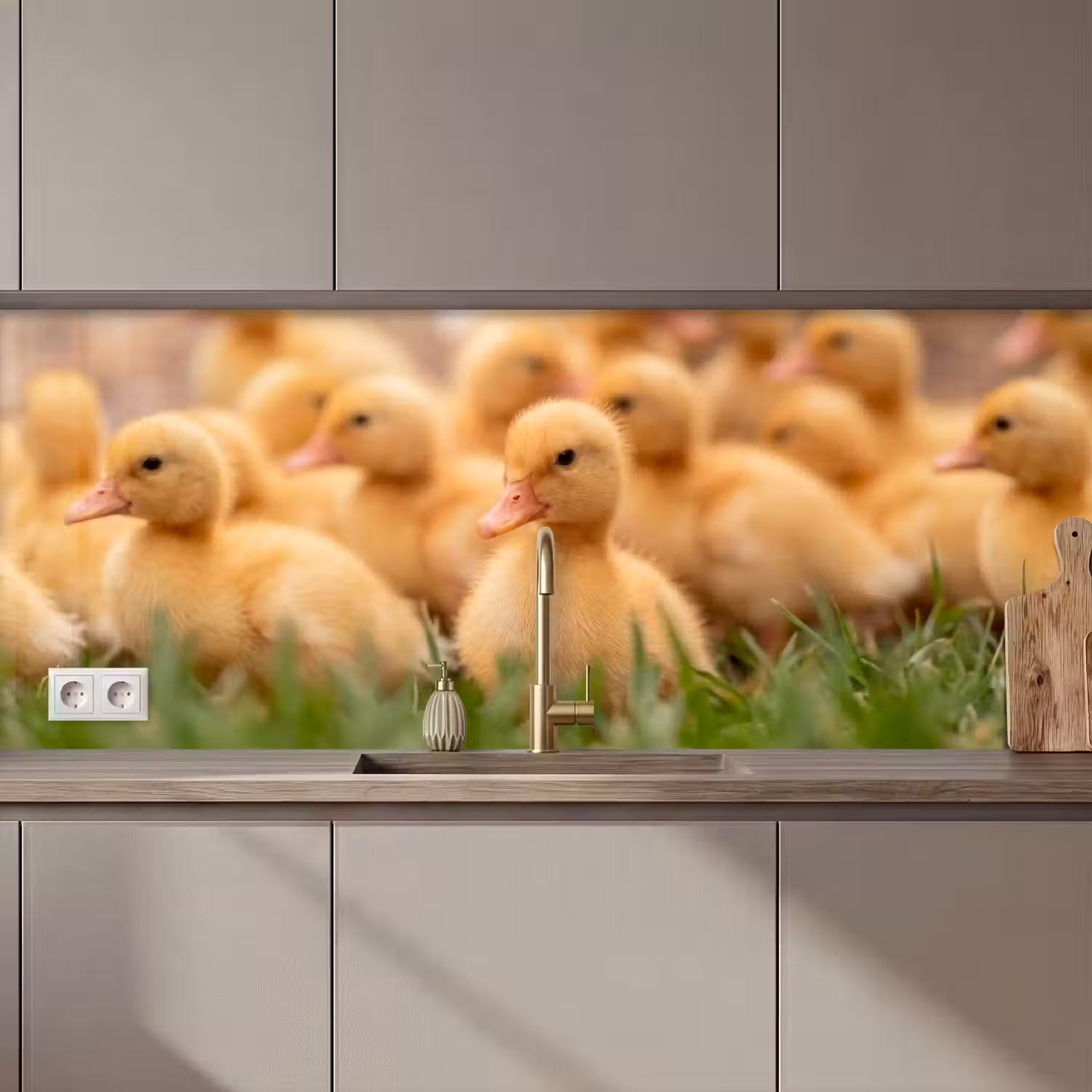 Pijltje - Eend - Natuur - Geel keuken achterwand 2 middel zz_3dshopping