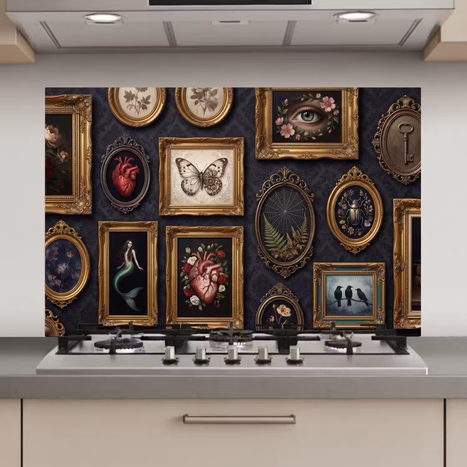 Kunst - Collectie - Vintage - Klassiek - Donker keuken achterwand spatscherm klein -3d_website