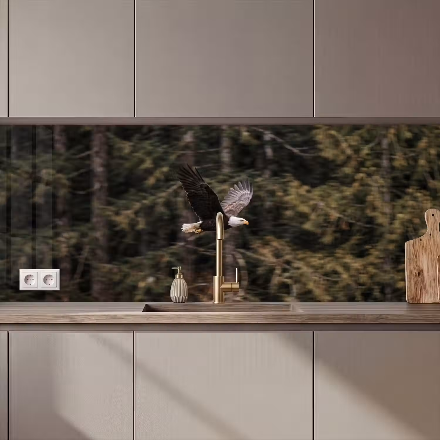 Zeearend - Vliegen - Bos - Natuur keuken achterwand 2 middel zz_3dshopping