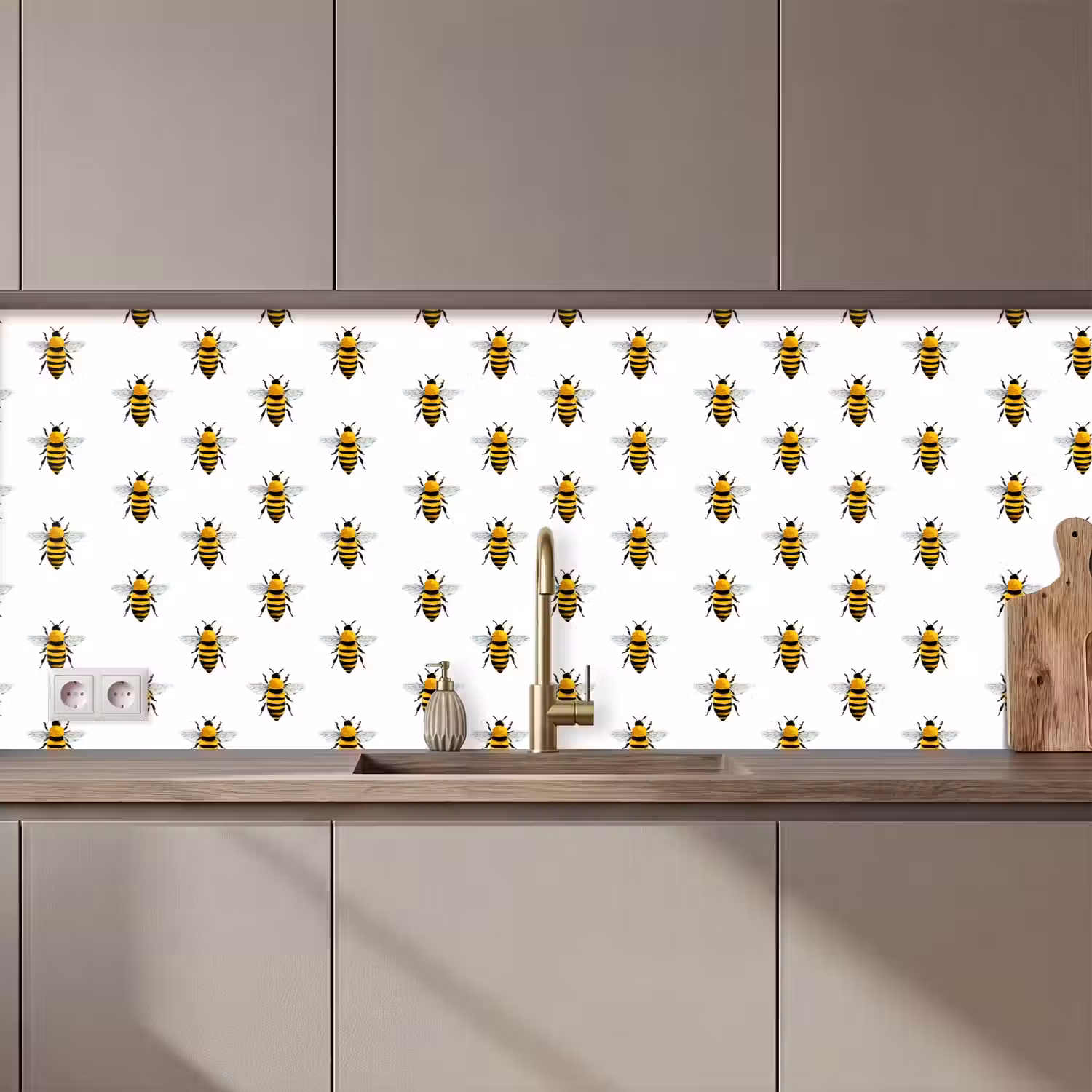 Bijen - Tijdloos - Wit keuken achterwand 2 middel 871 zz_3dshopping