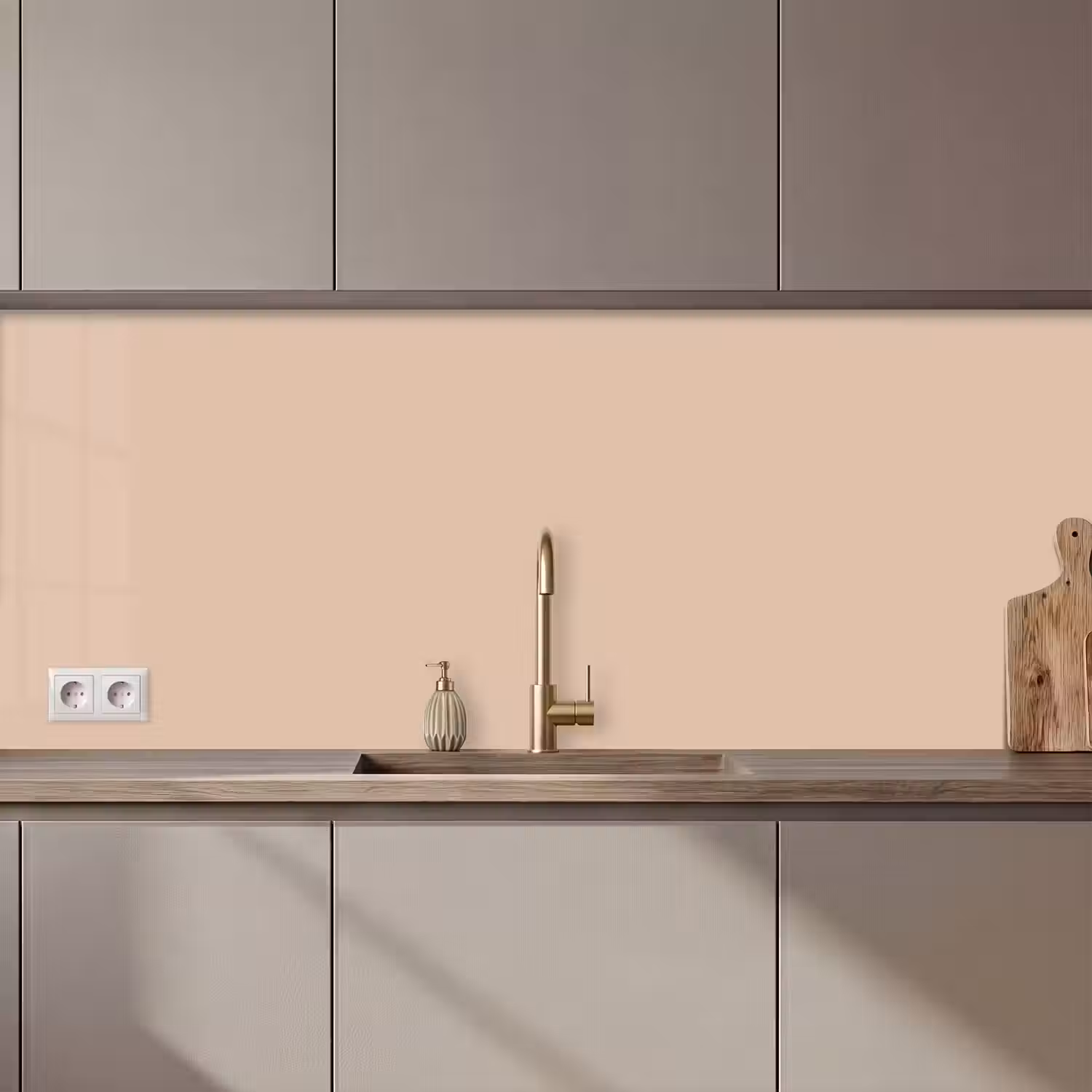 Beige - Kleuren - Effen keuken achterwand 2 middel 871 zz_3dshopping