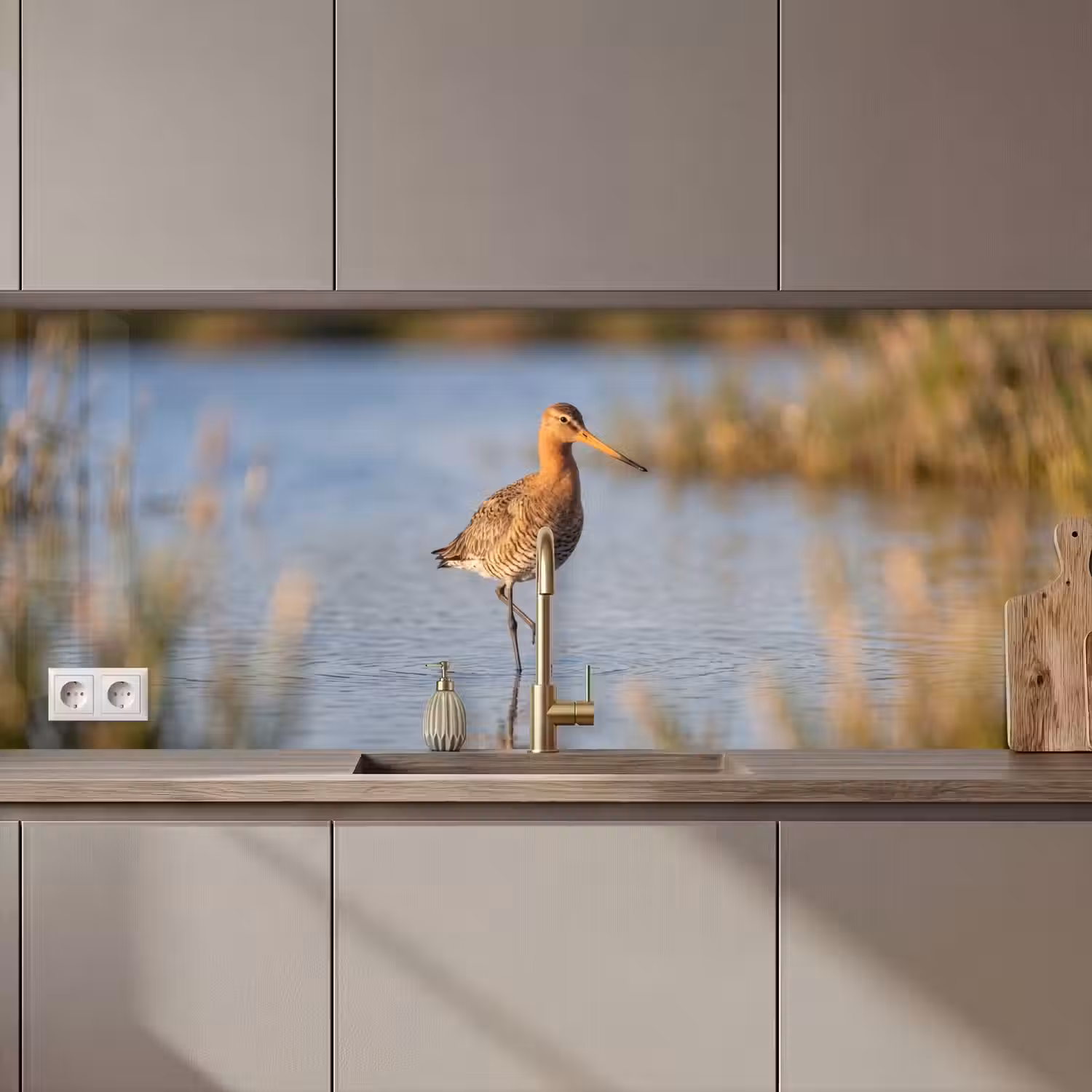 Vogel - Steltloper - Water - Natuur keuken achterwand 2 middel zz_3dshopping