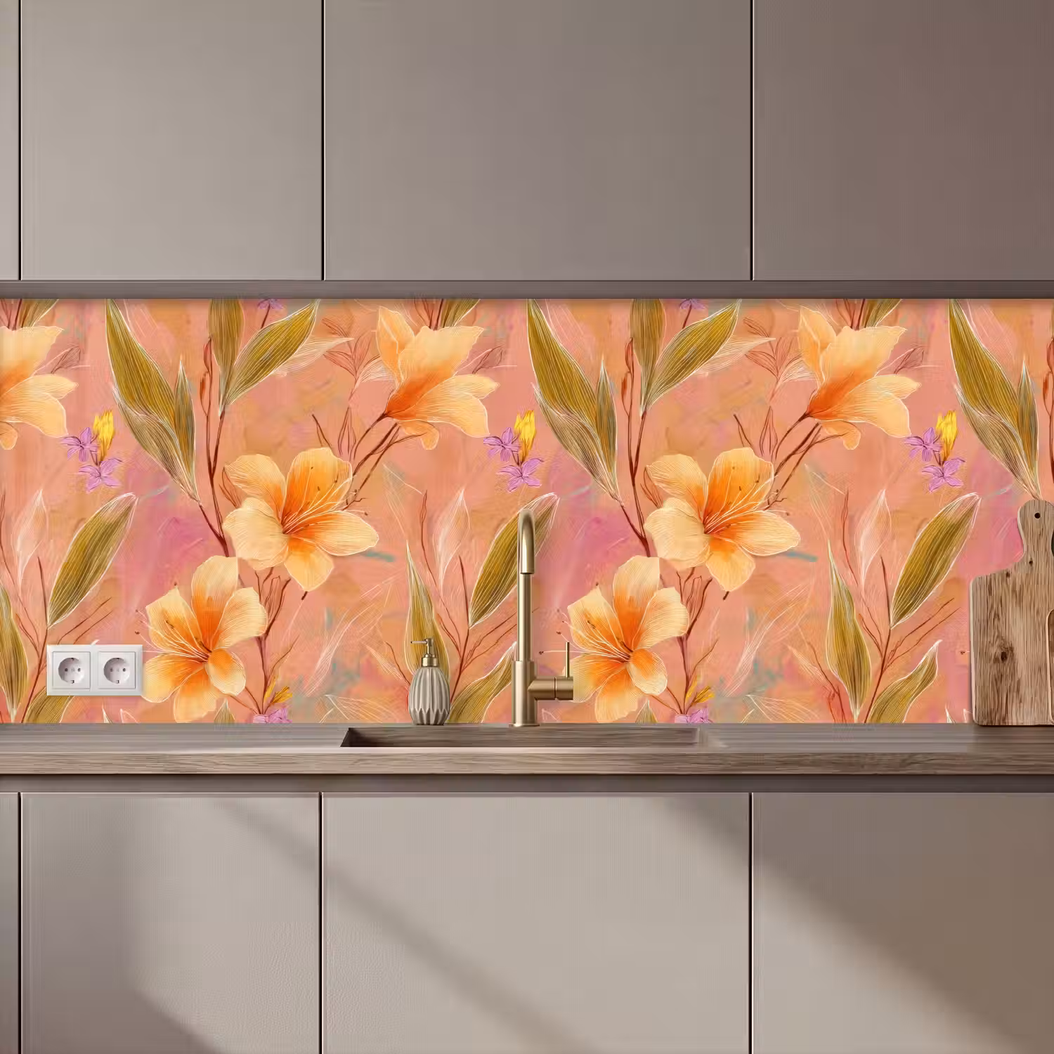 Botanisch - Bloemen - Kleurrijk keuken achterwand 2 middel 871 zz_3dshopping
