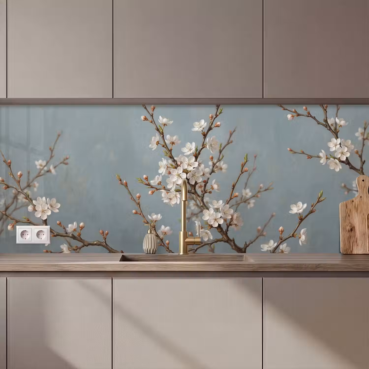 Botanisch - Stilleven - Blauw keuken achterwand 2 middel zz_3dshopping