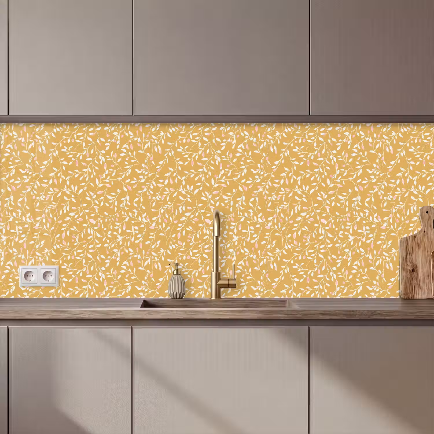 Takjes - Patroon - Oker keuken achterwand 2 middel 871 zz_3dshopping