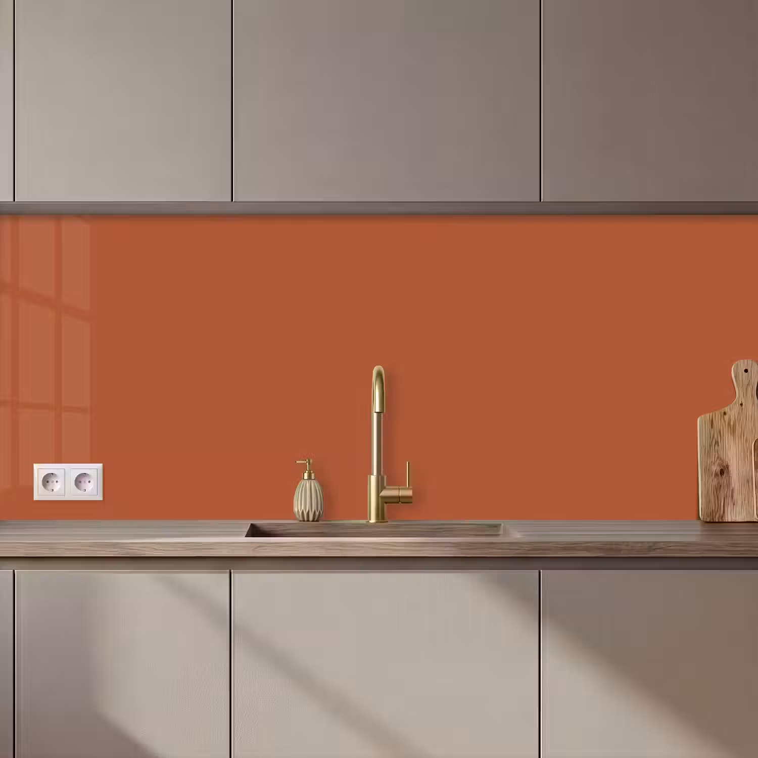 Burnt - Sienna - Oranje keuken achterwand 2 middel 871 zz_3dshopping