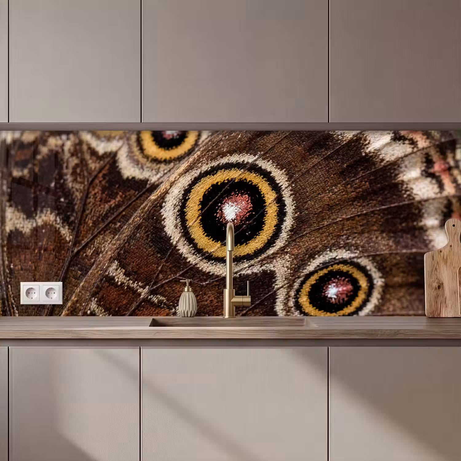 Vlinder - Vleugel - Abstract keuken achterwand 2 middel zz_3dshopping