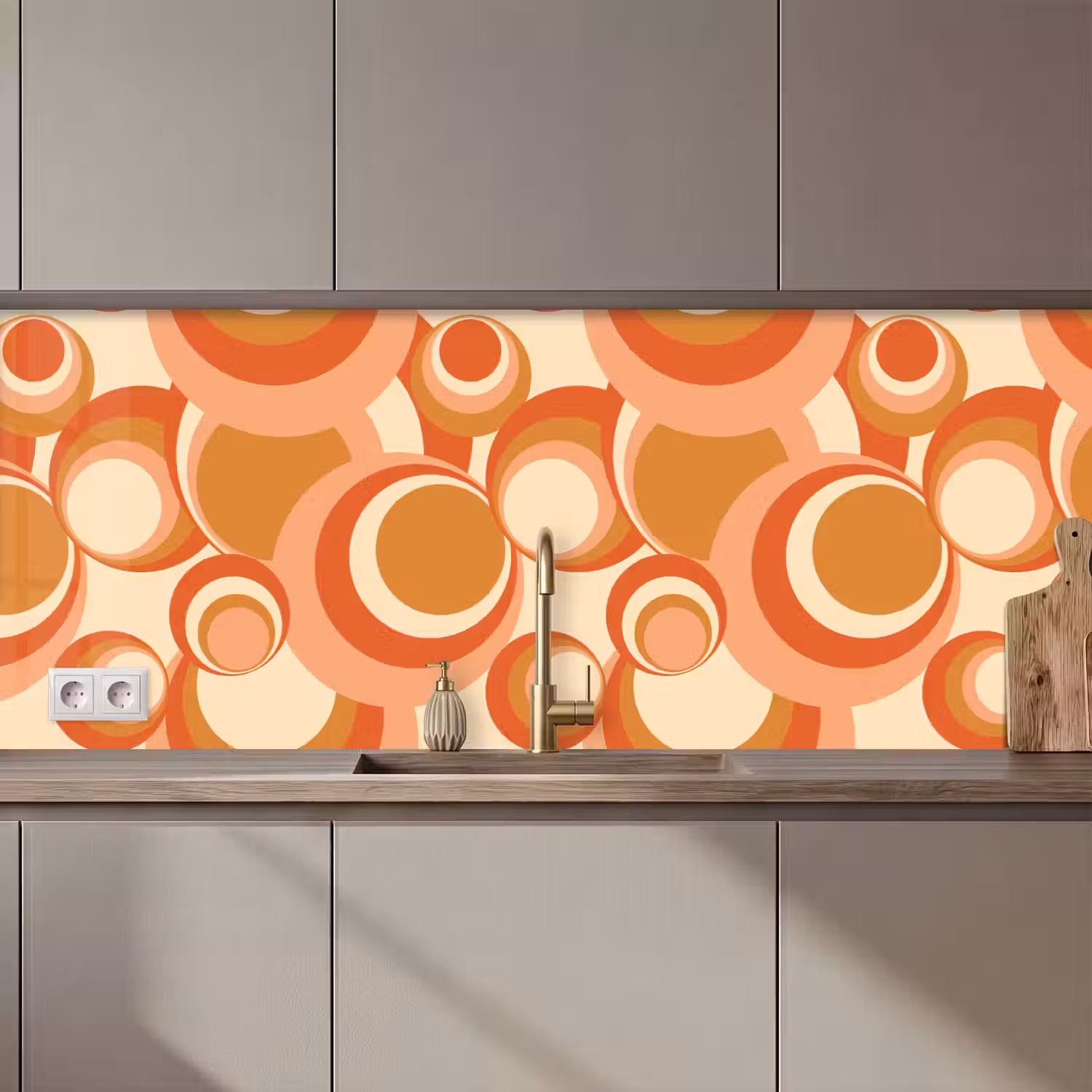 Cirkel - Retro - Patroon keuken achterwand 2 middel 871 zz_3dshopping