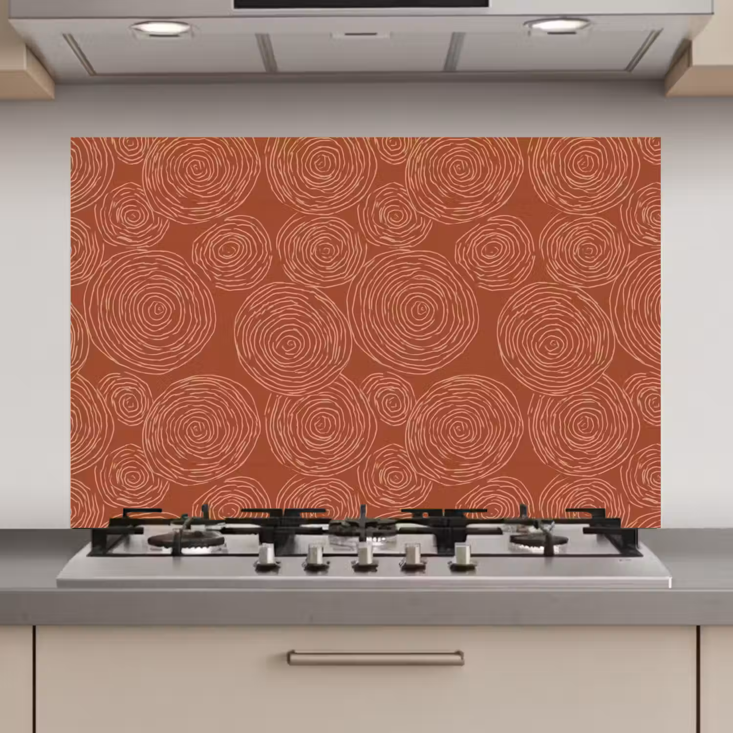 Cirkels - Abstract - Artistiek - Terracotta keuken achterwand spatscherm klein 900 -3d_website