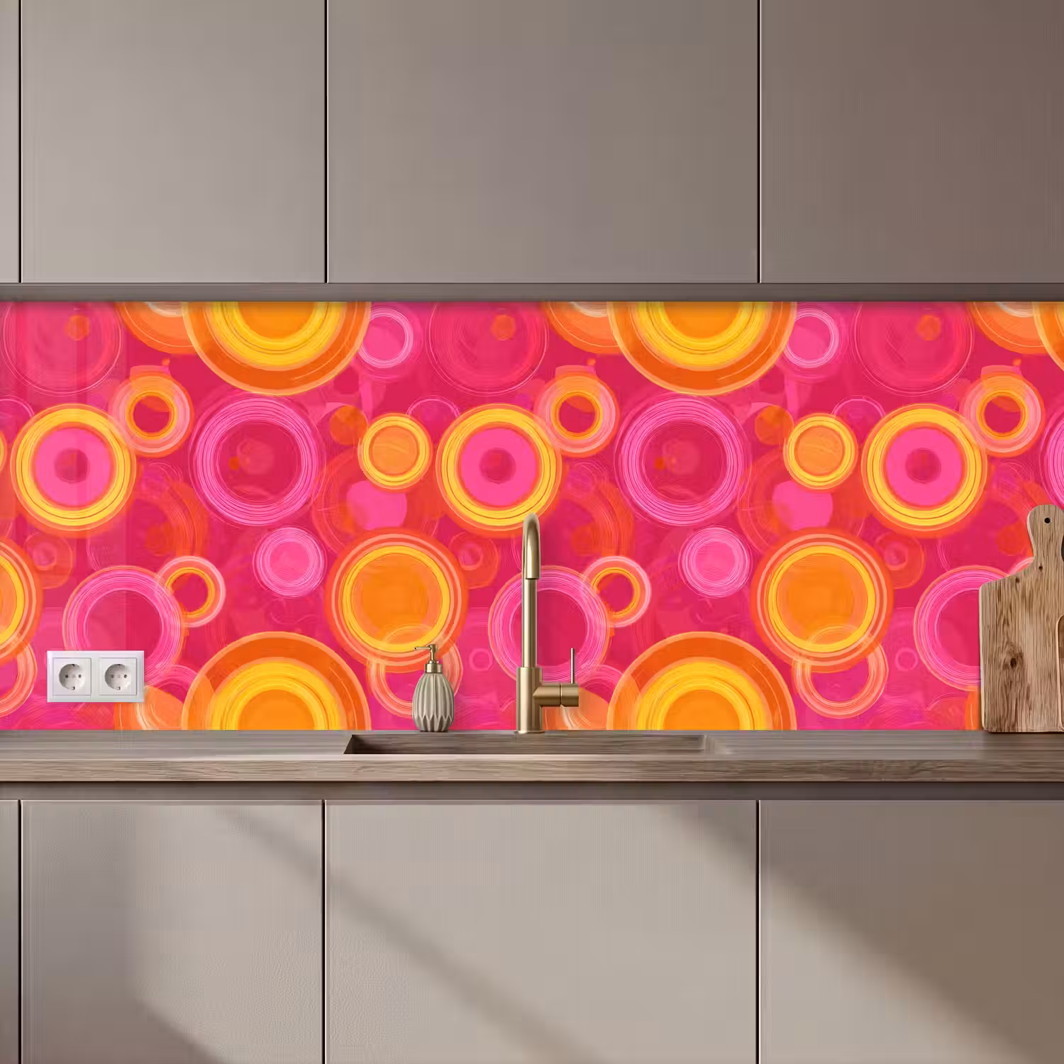 Cirkels - Design - Kleurrijk keuken achterwand 2 middel 871 zz_3dshopping