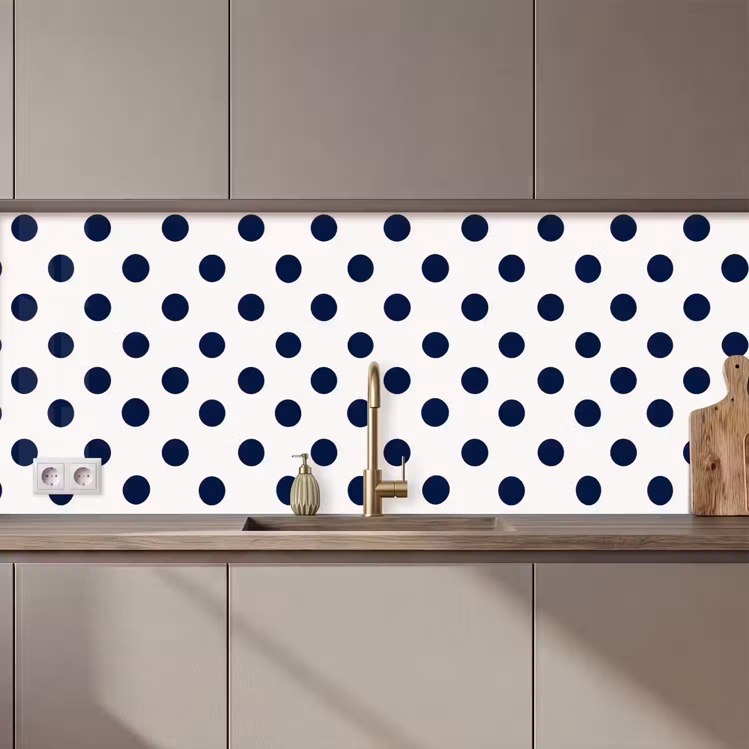 Klassiek - Stippen - Blauw keuken achterwand 2 middel 871 zz_3dshopping