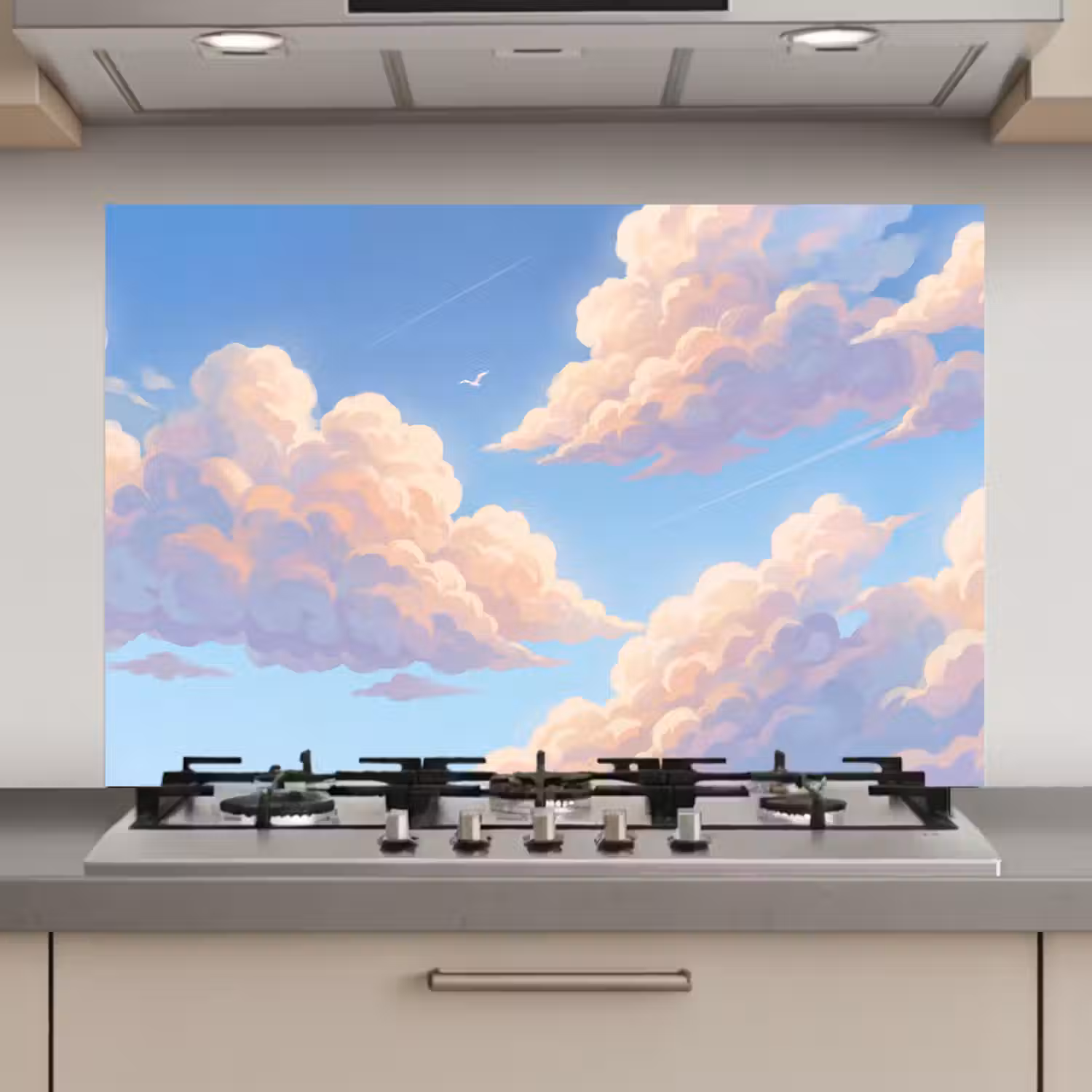 Wolken - Lucht - Natuur - Blauw keuken achterwand spatscherm klein -3d_website