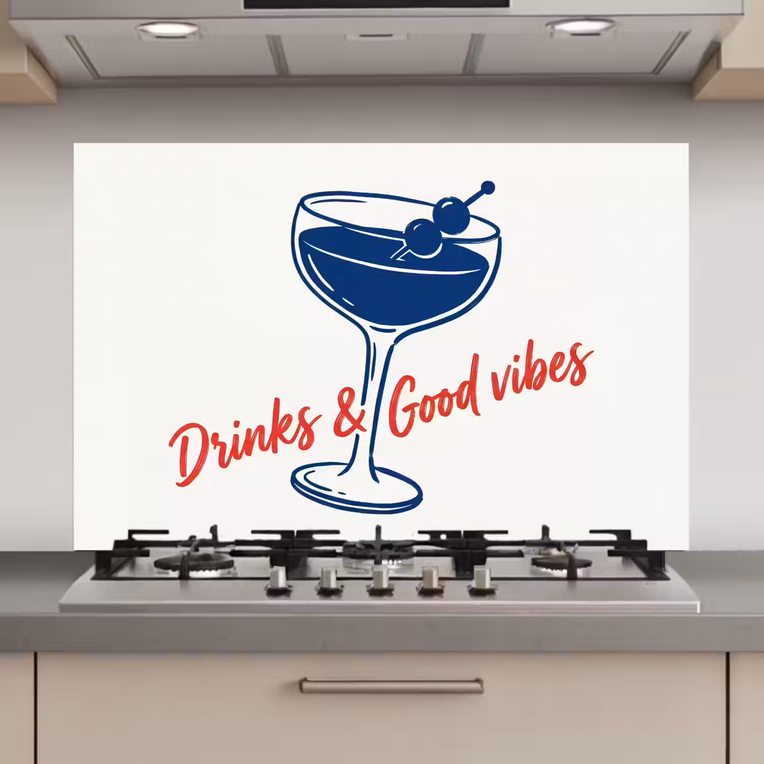 Cocktail - Glas - Illustratie - Blauw - Wit keuken achterwand spatscherm klein -3d_website