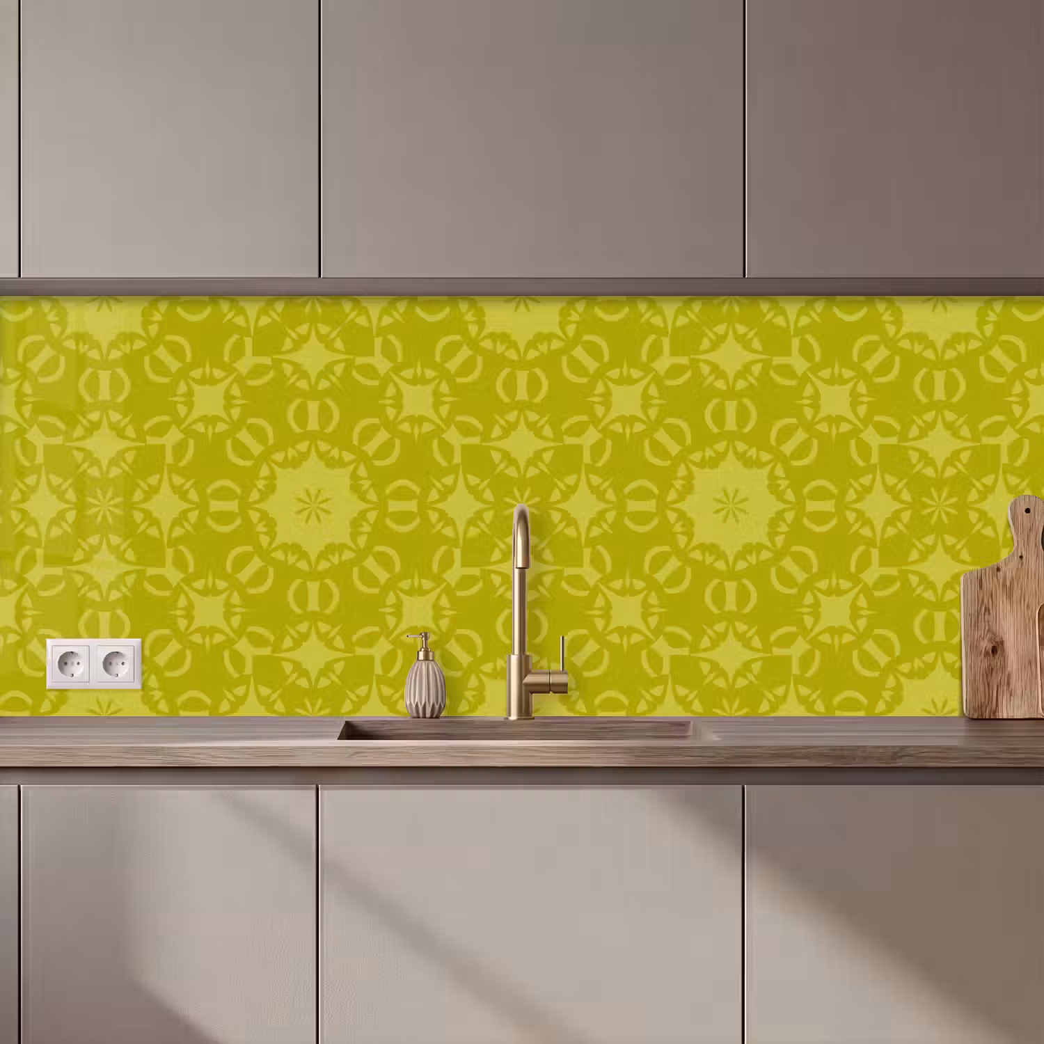 Kompas - Groen - Patronen keuken achterwand 2 middel 871 zz_3dshopping