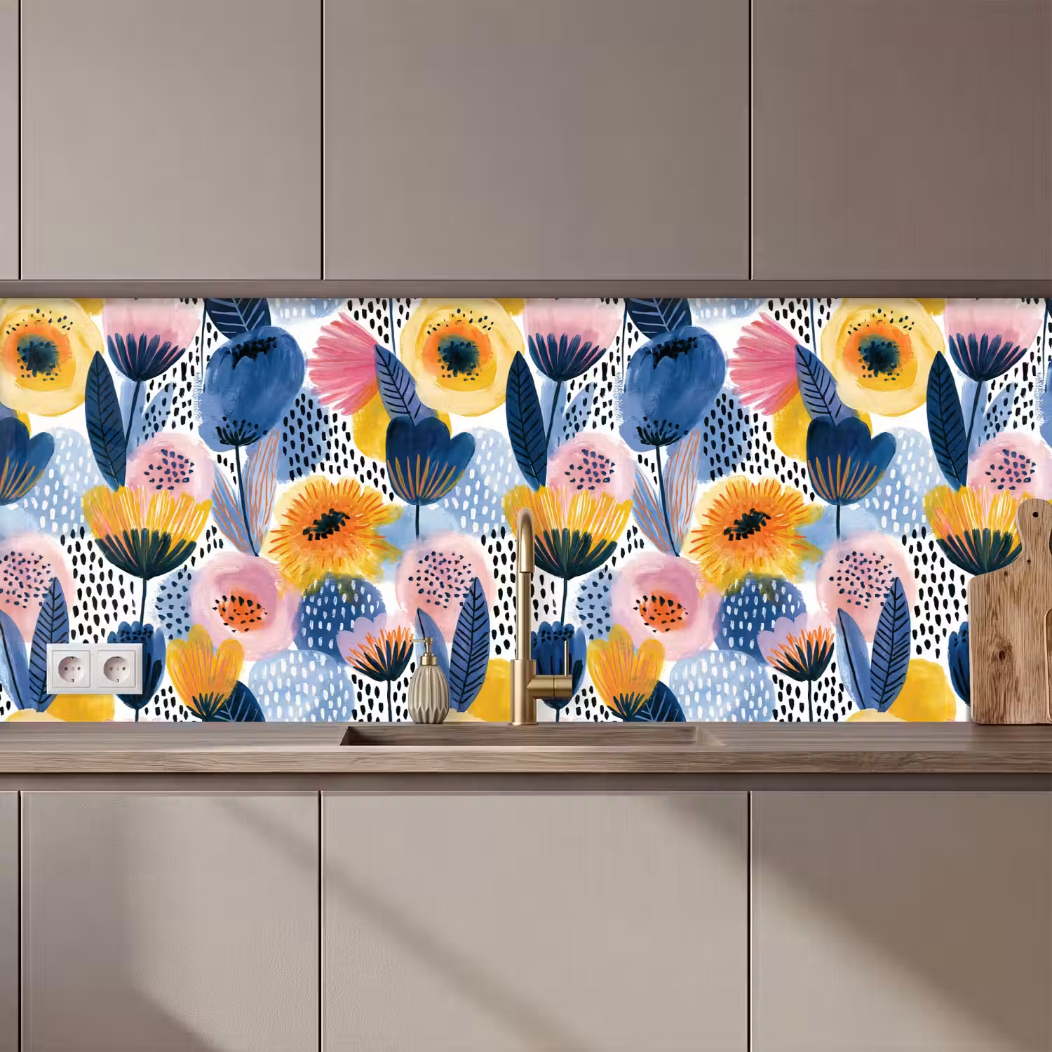 Creatief - Patroon - Kleurrijk keuken achterwand 2 middel 871 zz_3dshopping