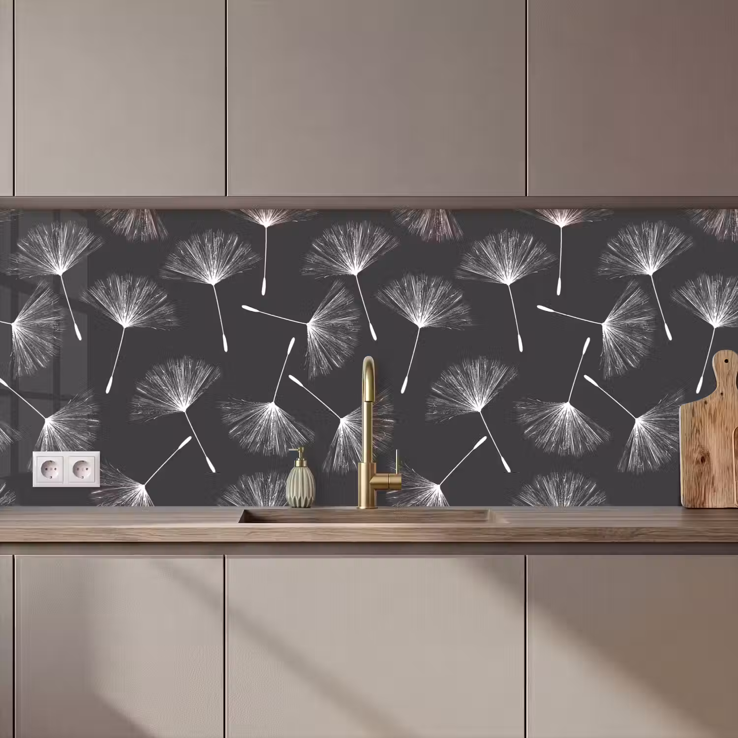 Design - Paardenbloem - Plant keuken achterwand 2 middel 871 zz_3dshopping