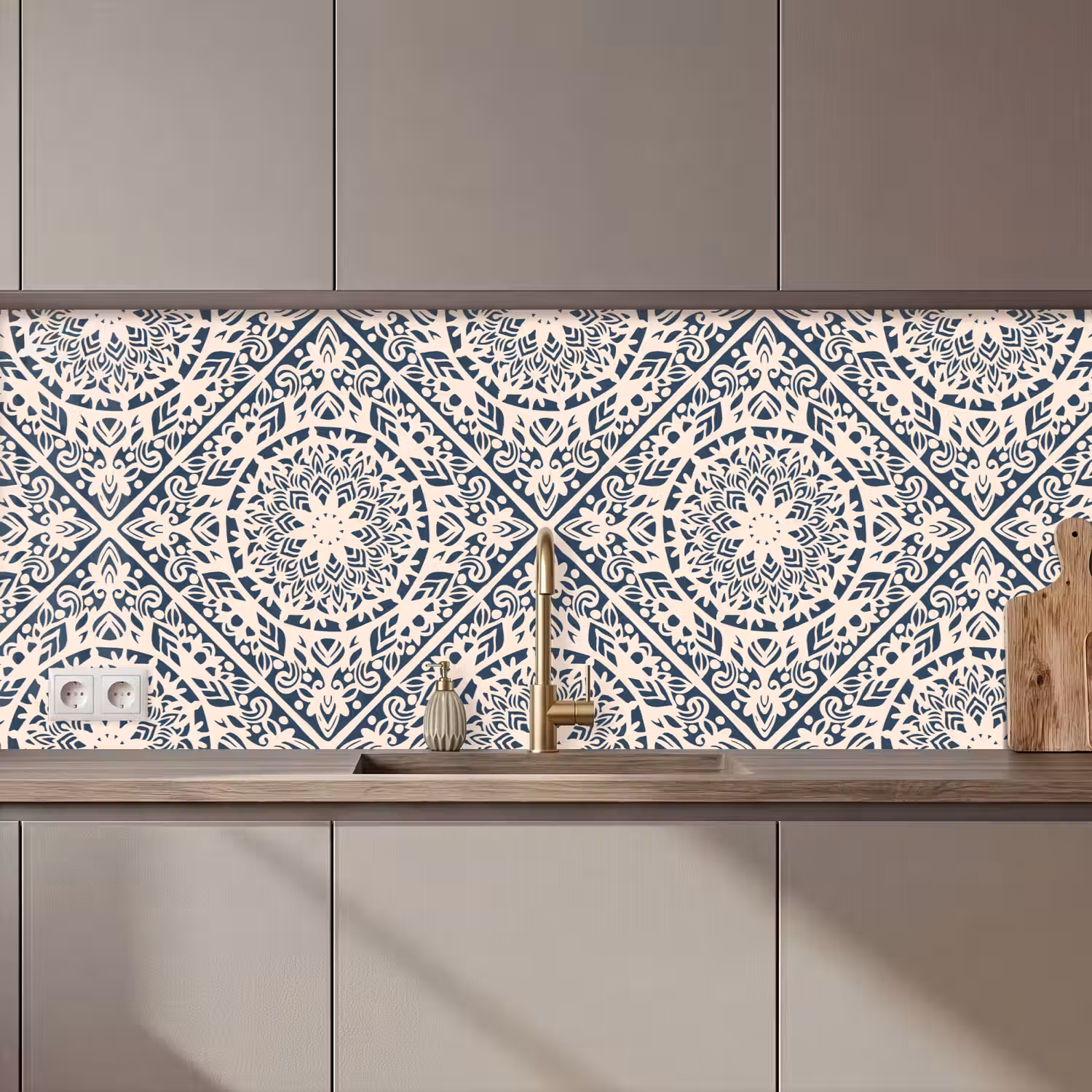 Design - Ornament - Vintage - Retro keuken achterwand 2 middel 871 zz_3dshopping