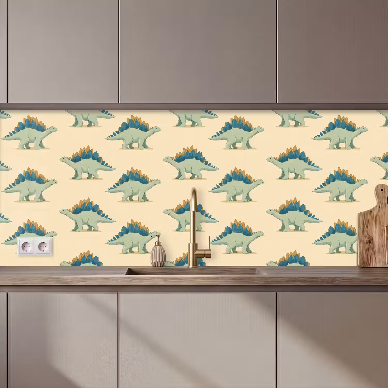 Dino - Patroon - Groen keuken achterwand 2 middel 871 zz_3dshopping
