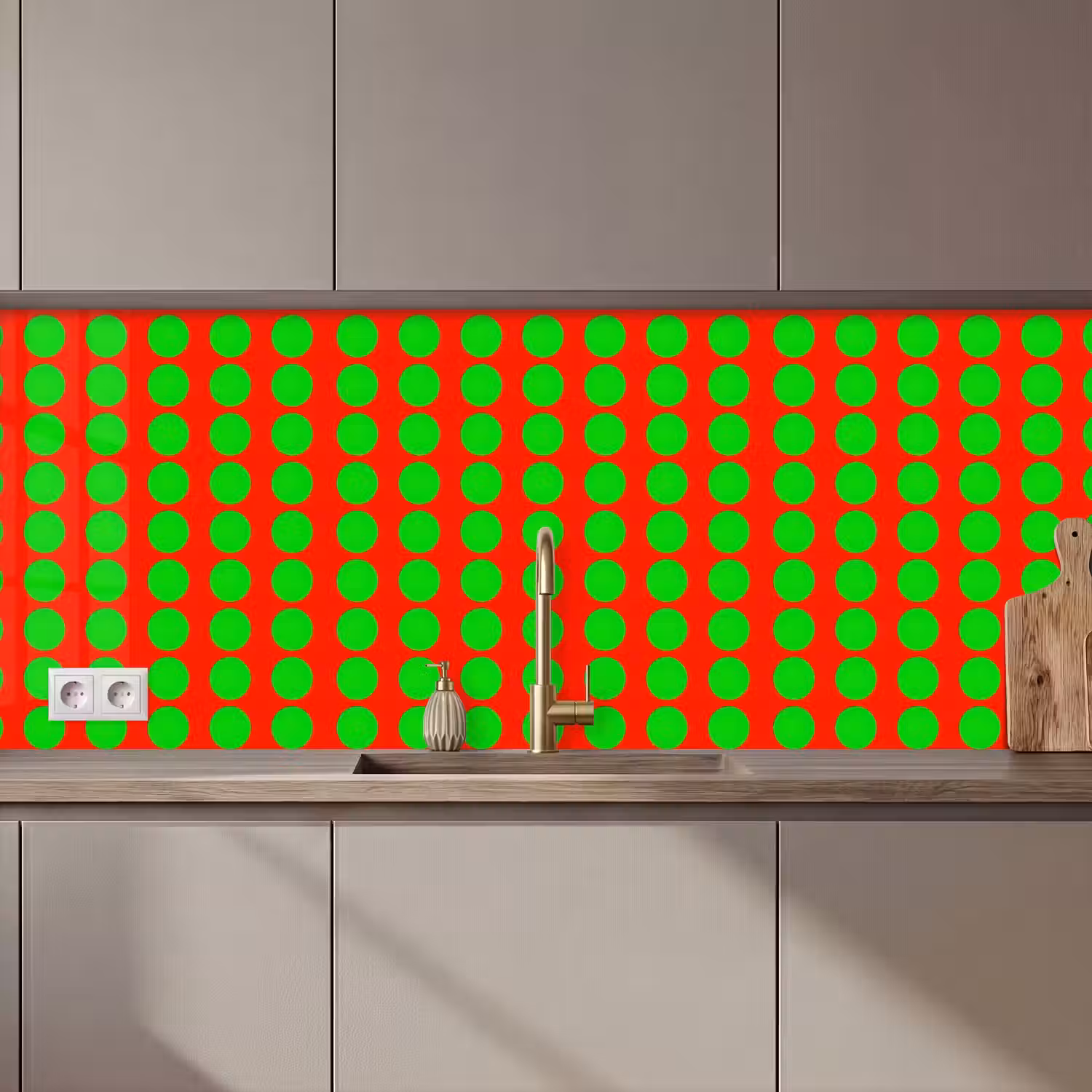 Stippen - Patroon - Groen keuken achterwand 2 middel 871 zz_3dshopping